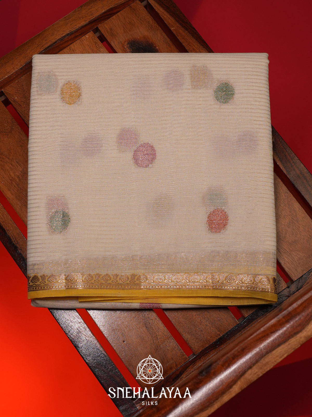 Cream Linen Saree