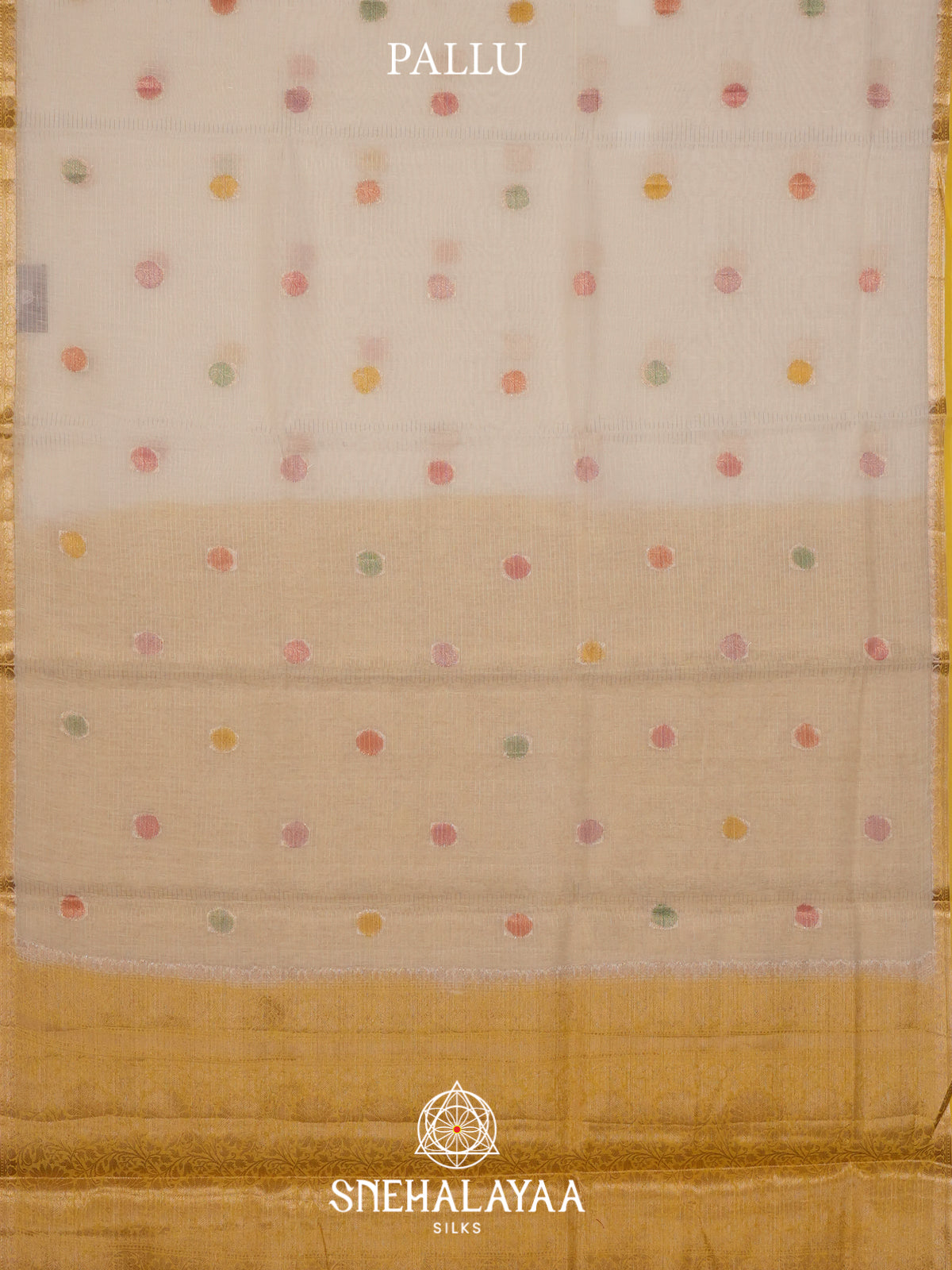 Cream Linen Saree