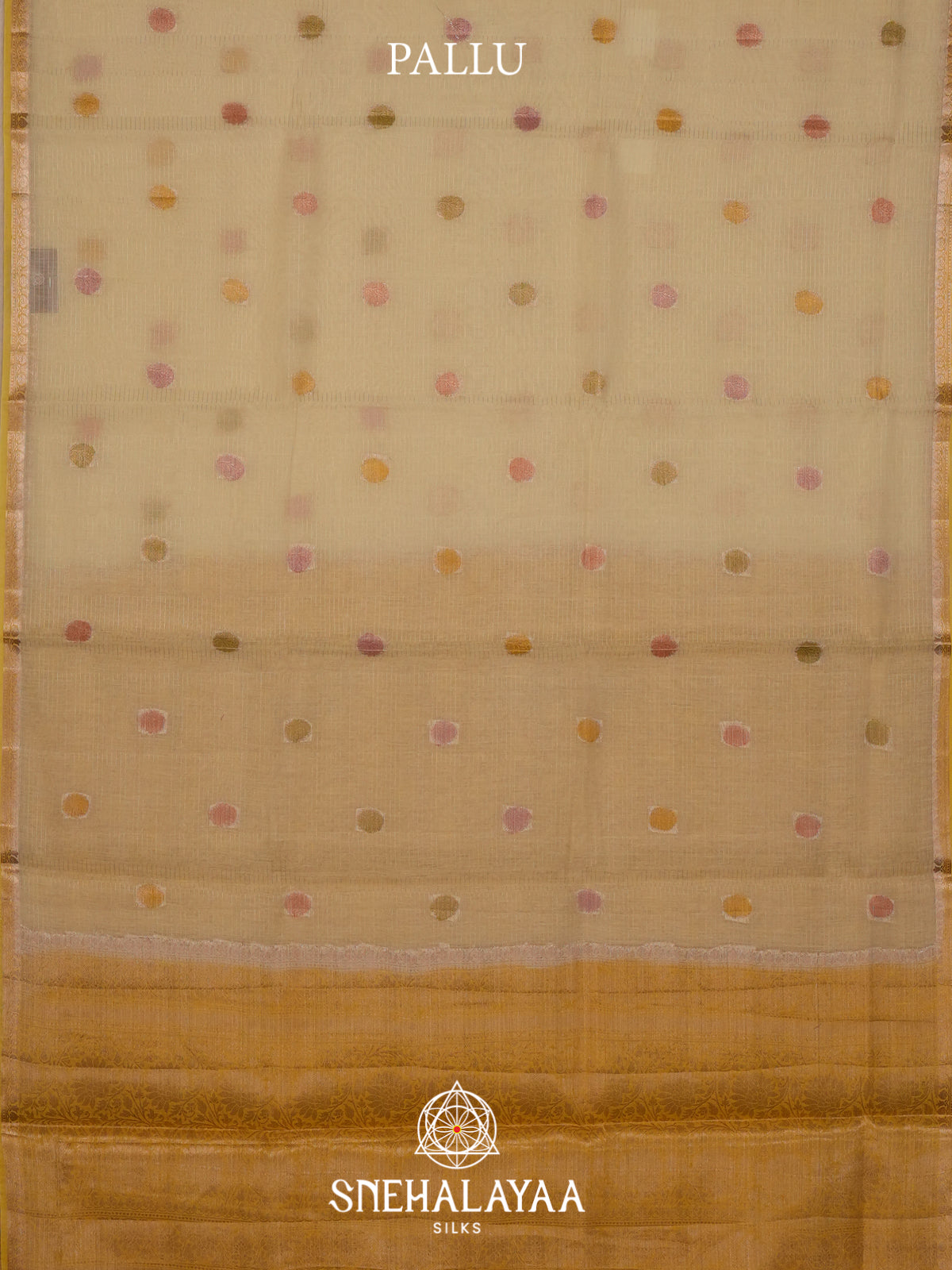 Pale Yellow Linen Saree