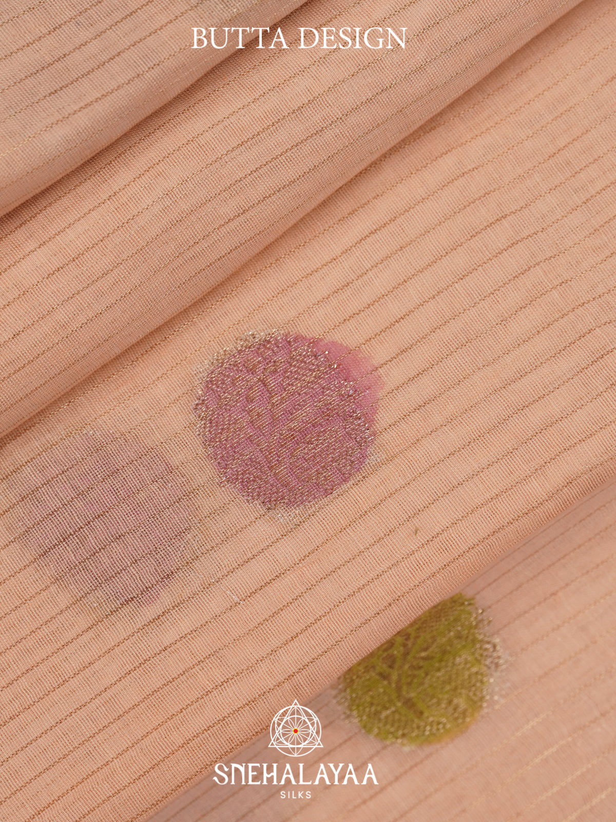 Pale Peach Linen Saree