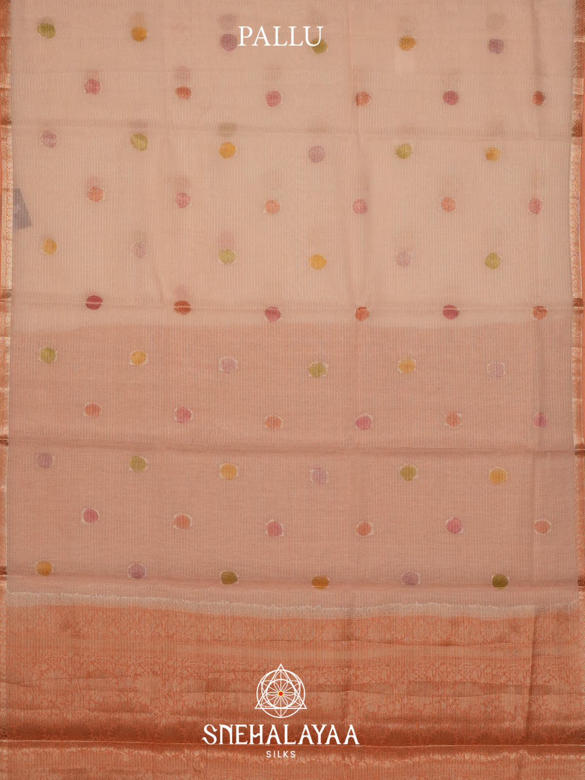 Pale Peach Linen Saree