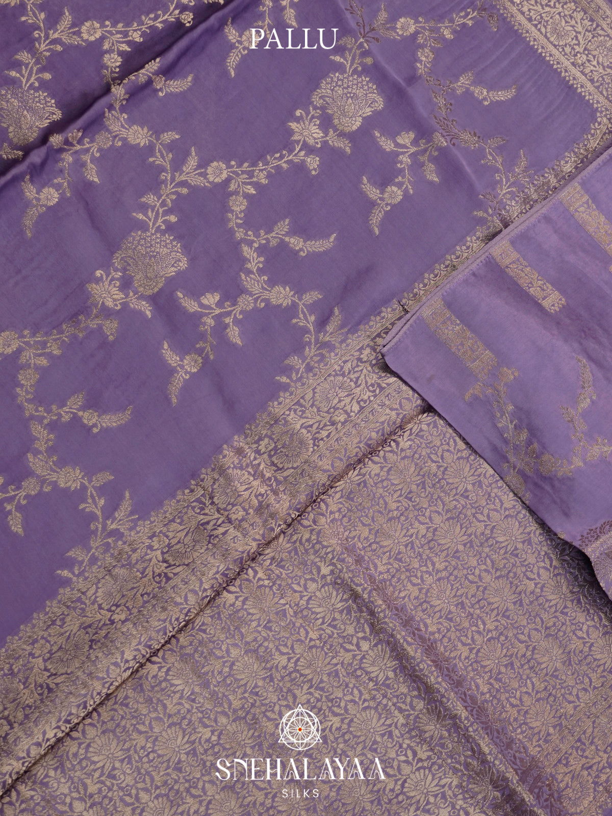 Lavender Banaras Silk Saree