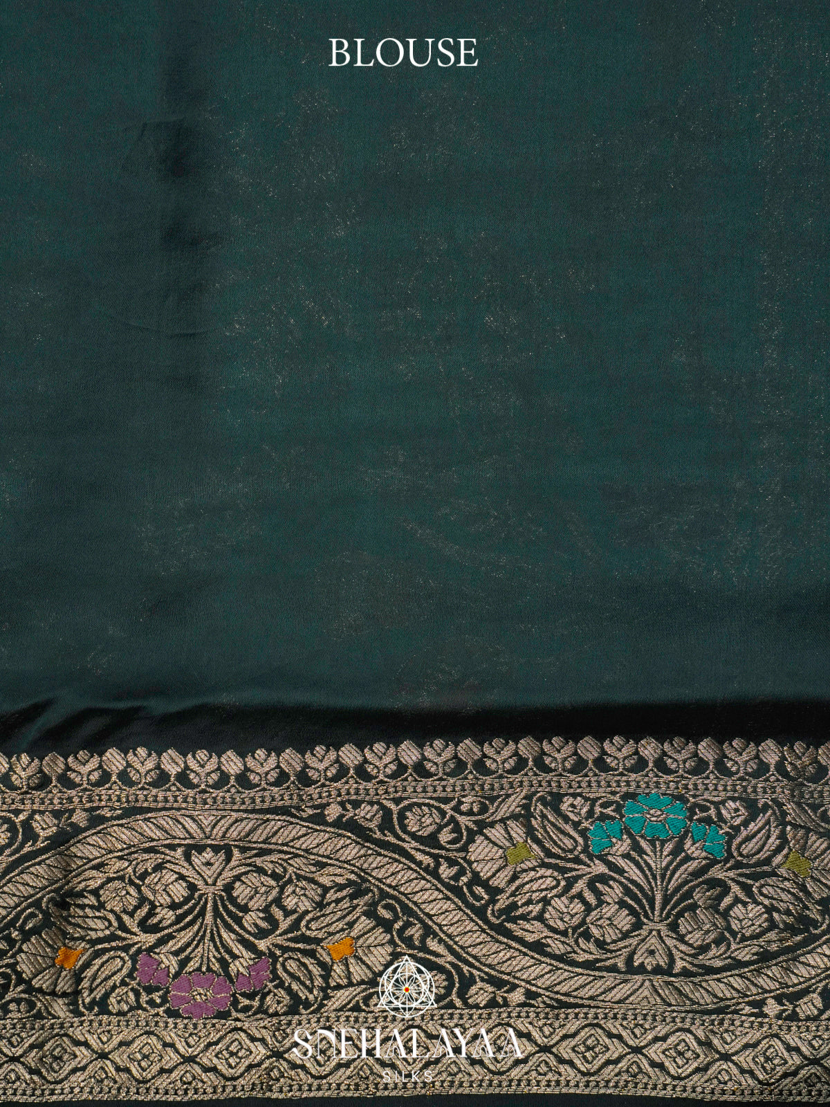 Pale Aqua Banaras Silk Saree