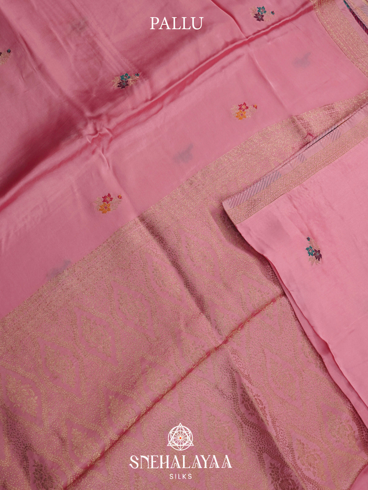 Baby Pink Banaras Silk Saree