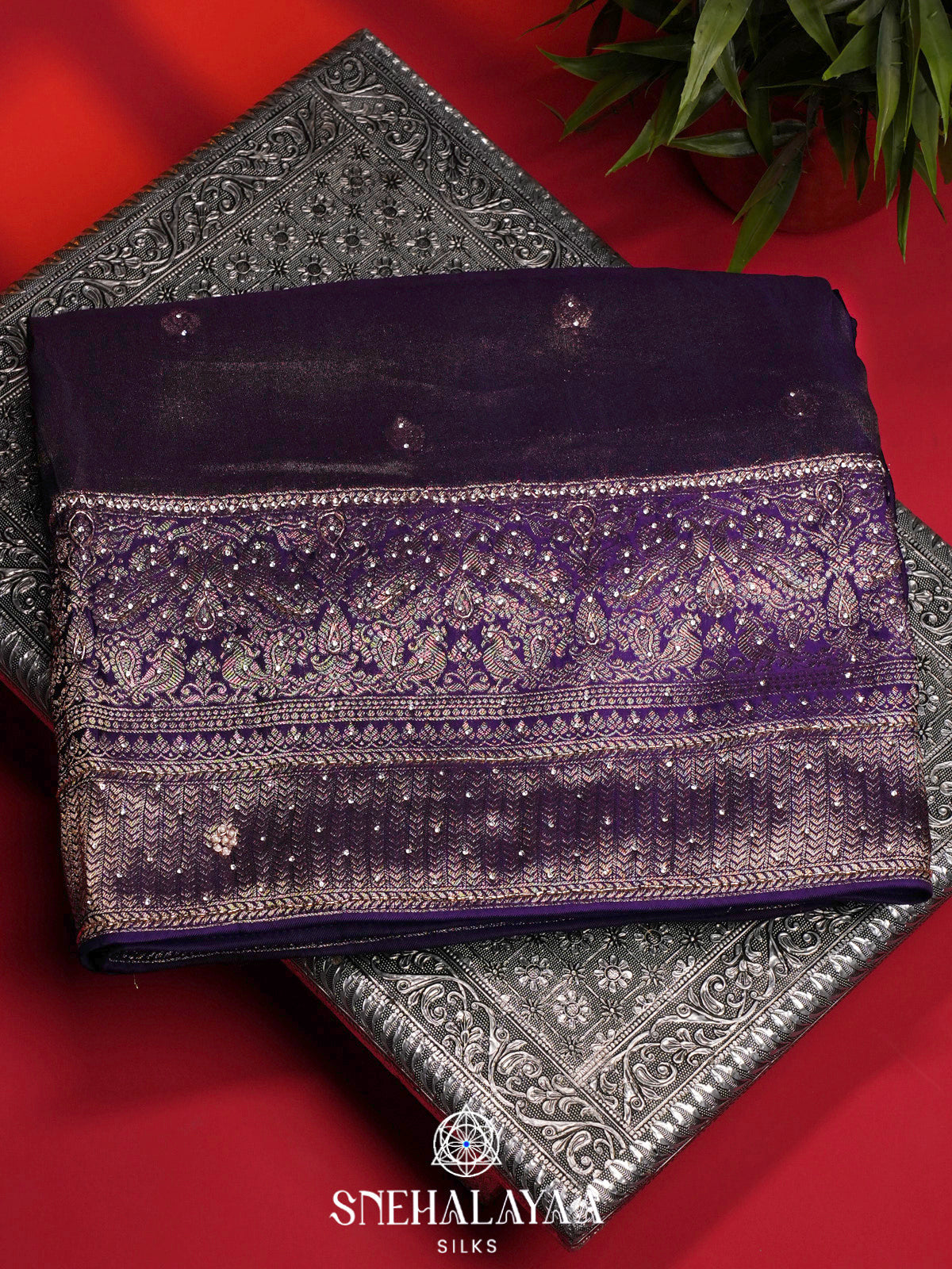 Purple Banaras Saree