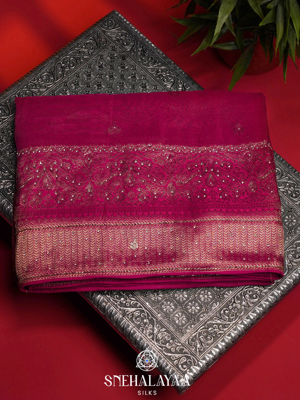Pink Banaras Saree