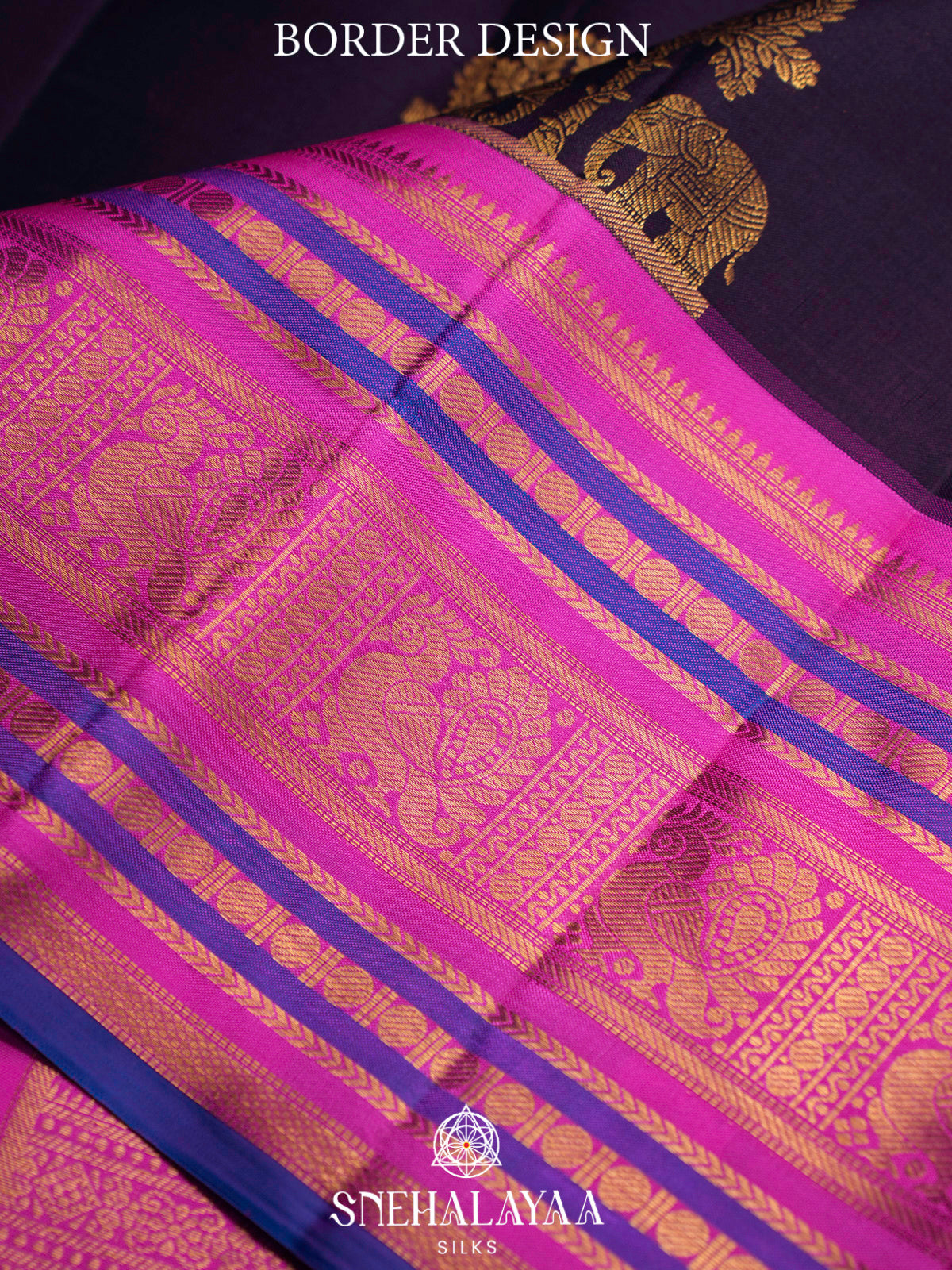 Purple Yellow kanjivaram Silk Saree