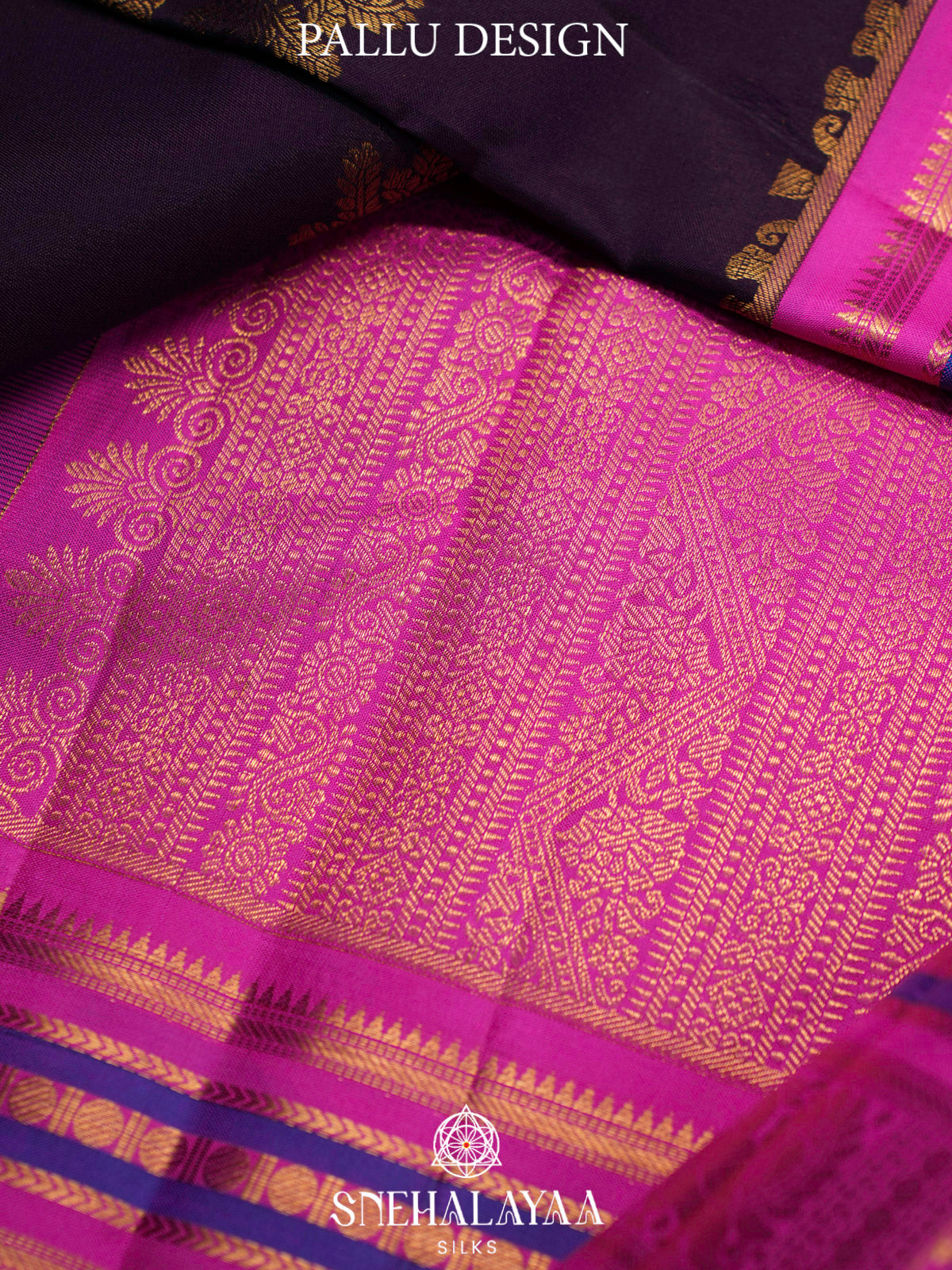 Purple Yellow kanjivaram Silk Saree