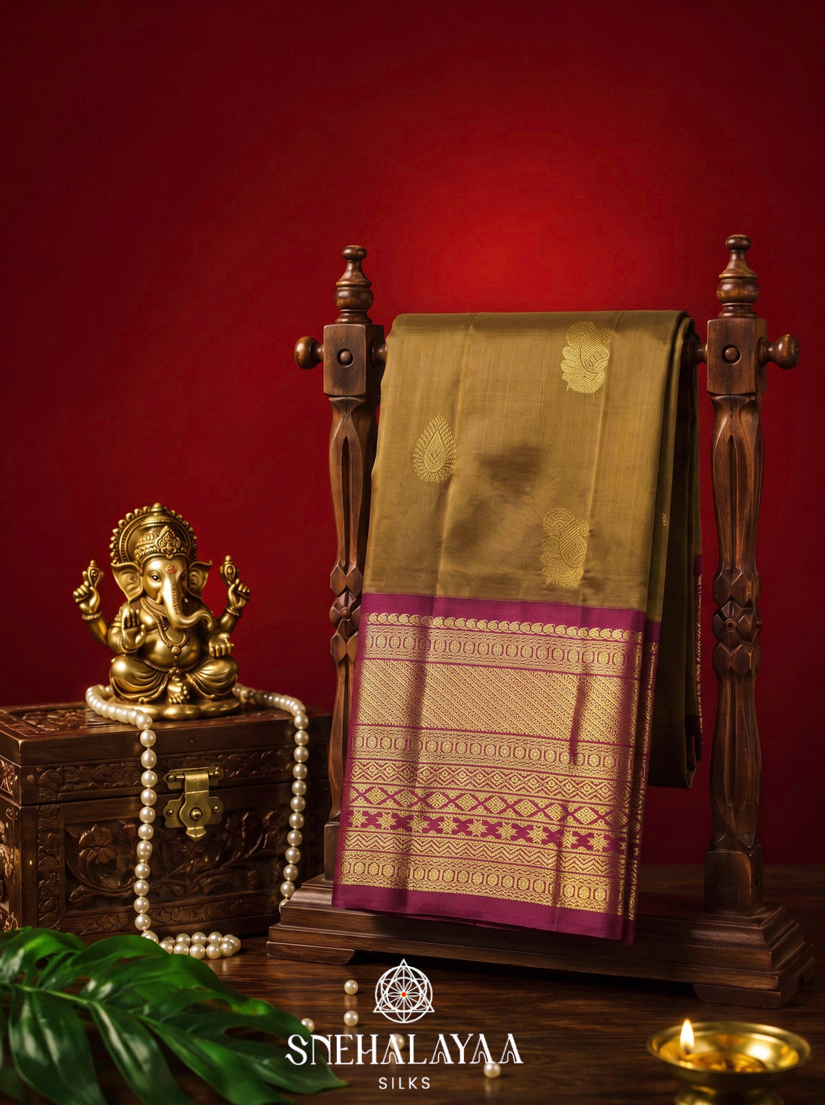 Gold Kanjivaram Silk Saree