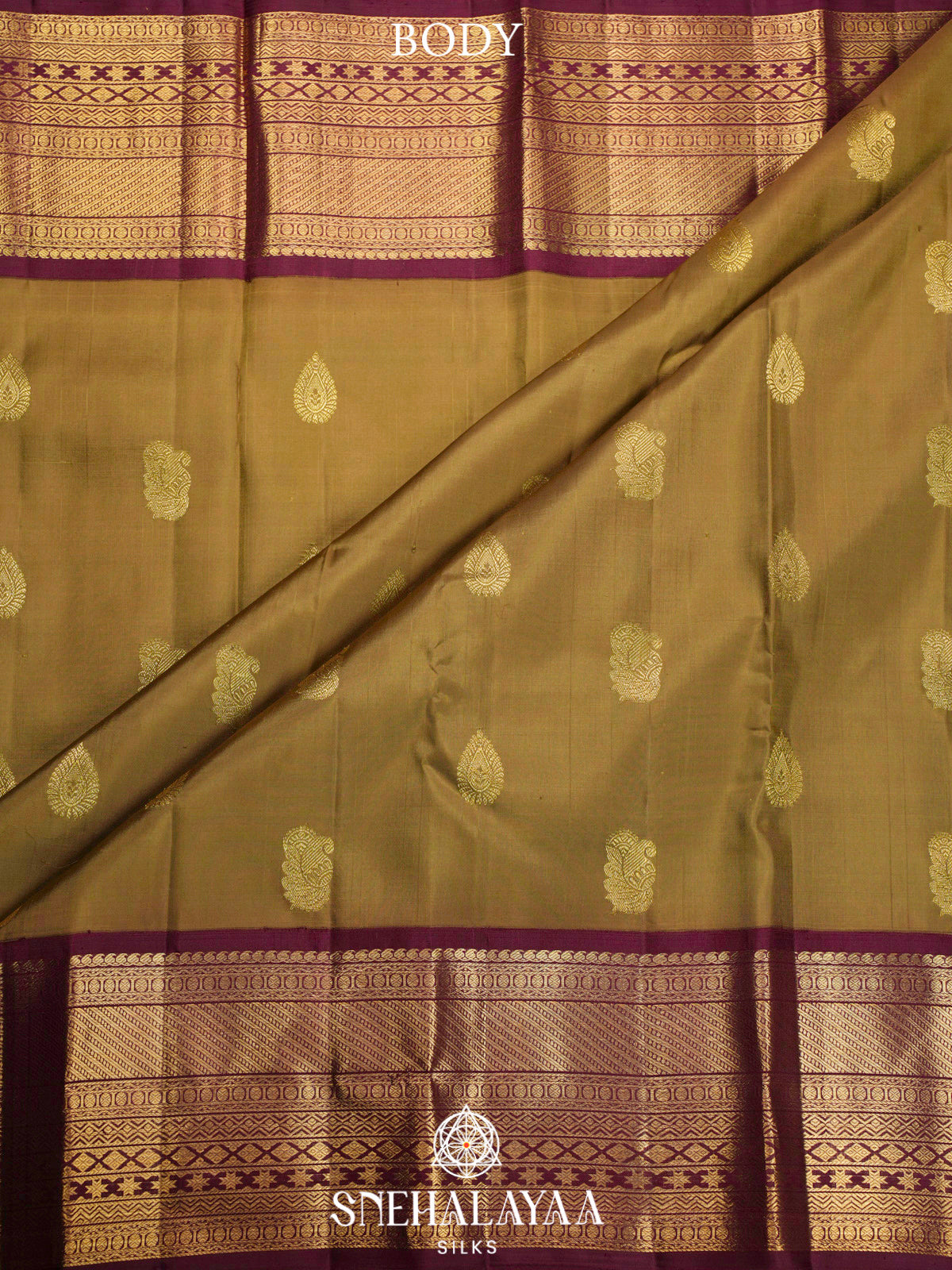 Gold Kanjivaram Silk Saree