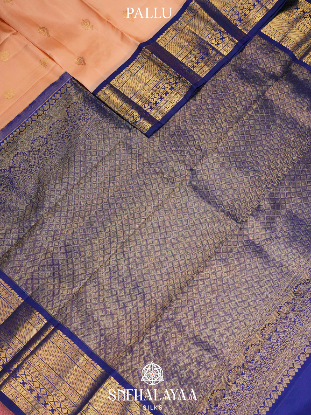 Peach Kanjivaram Silk Saree
