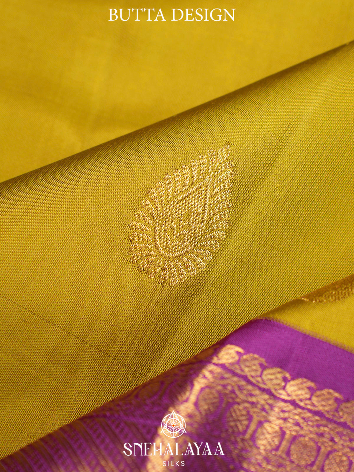 Olive Yellow Kanjivaram Silk Saree