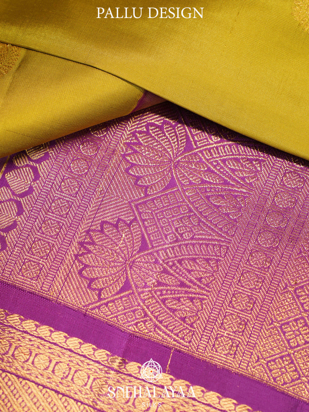 Olive Yellow Kanjivaram Silk Saree