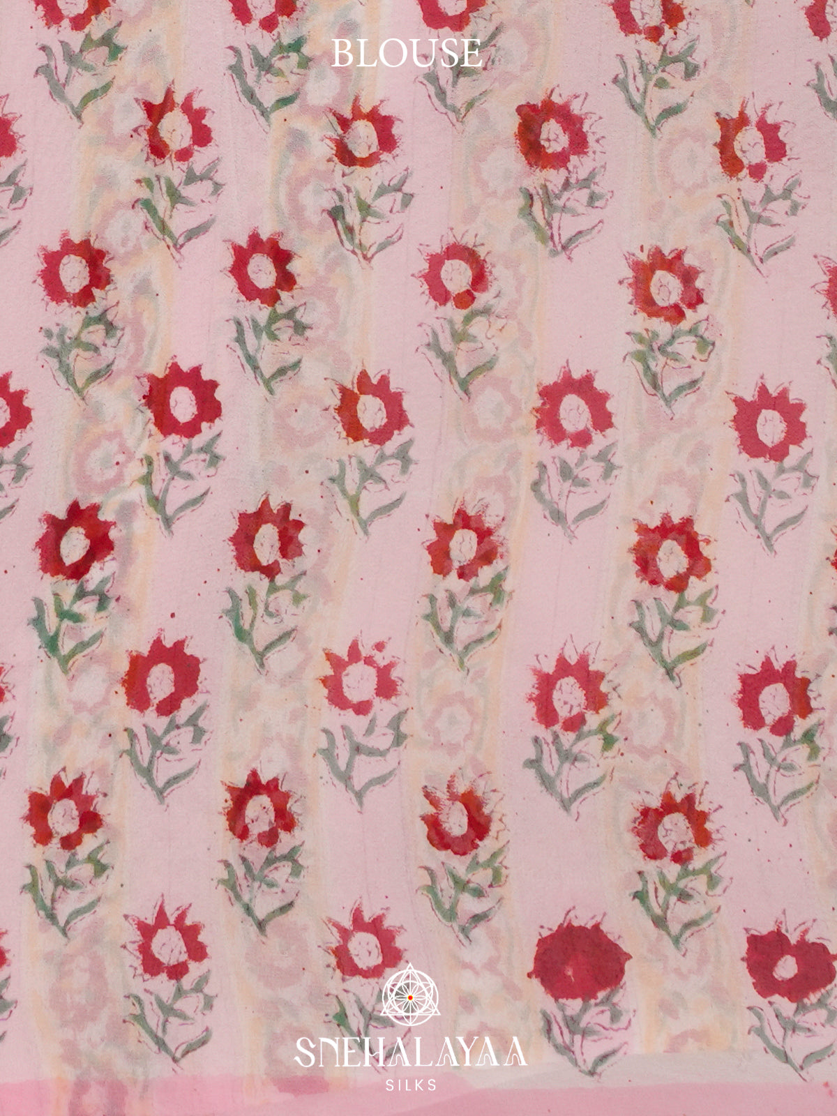 Pink Georgette Saree