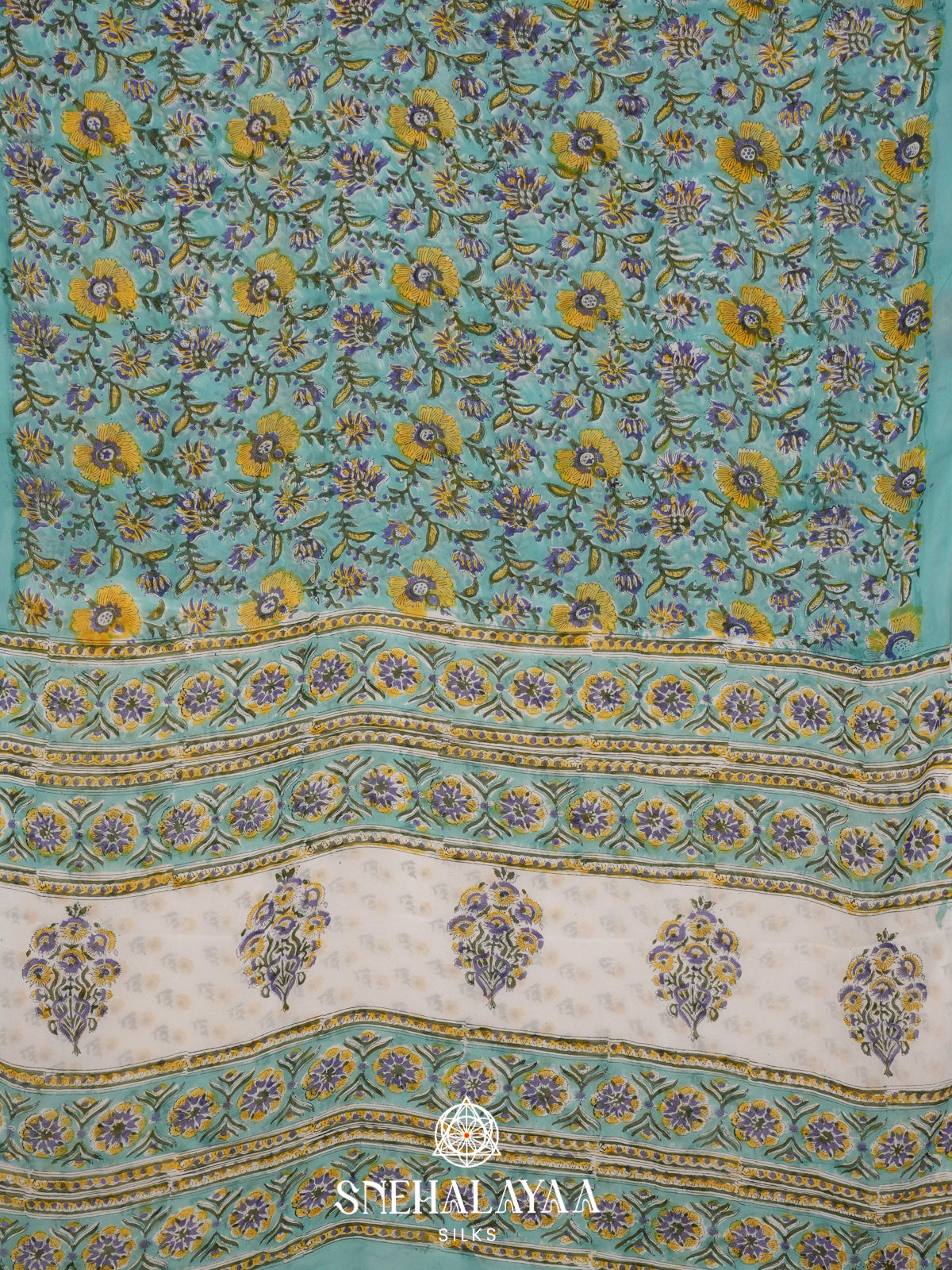 Mint Green Georgette Saree