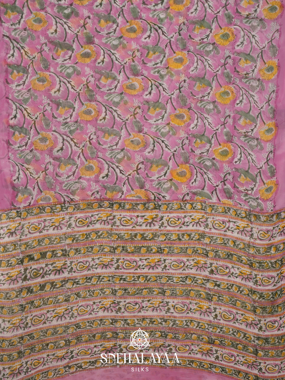 Pale Pink Georgette Saree