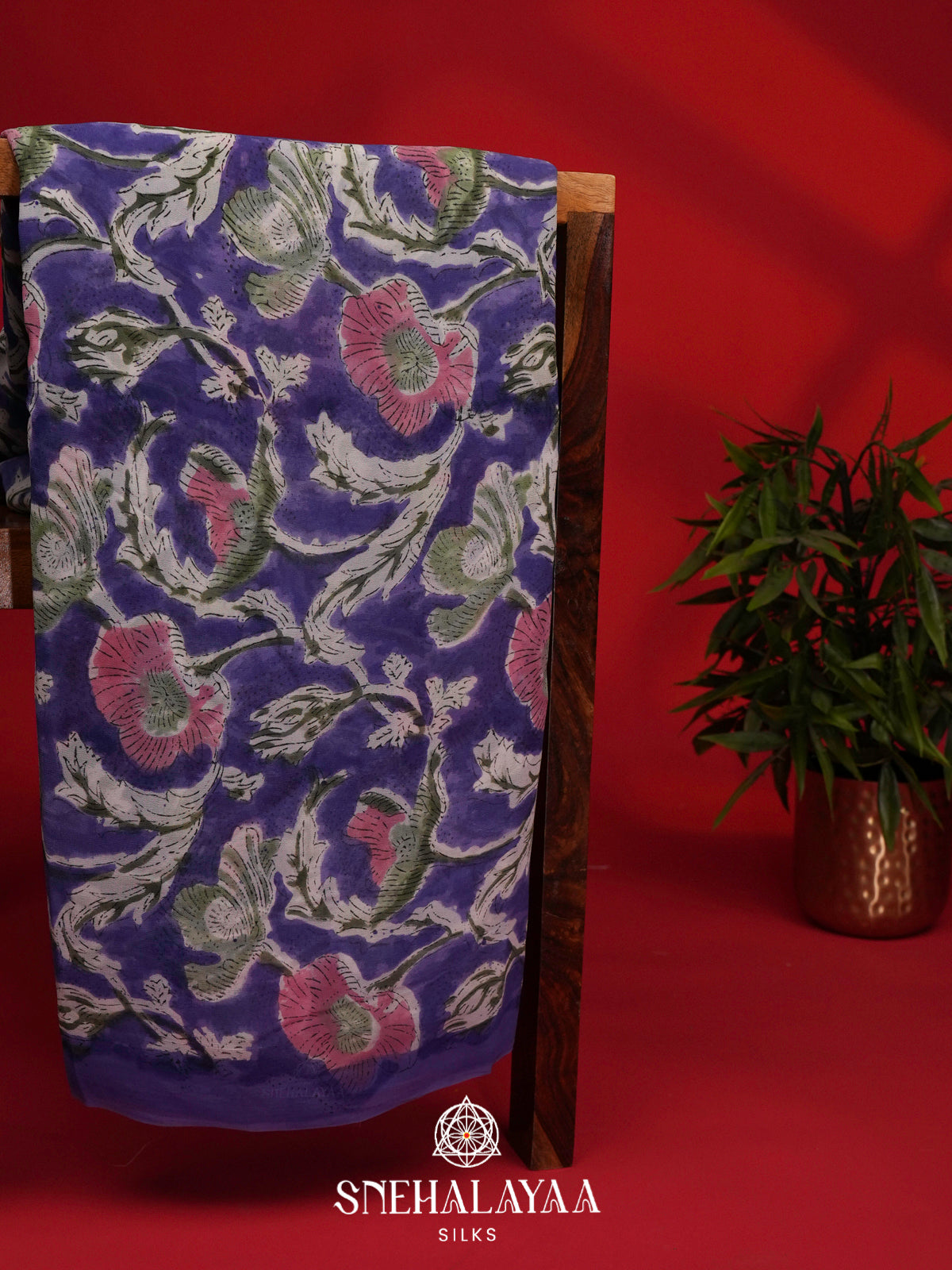 Purple Georgette Saree