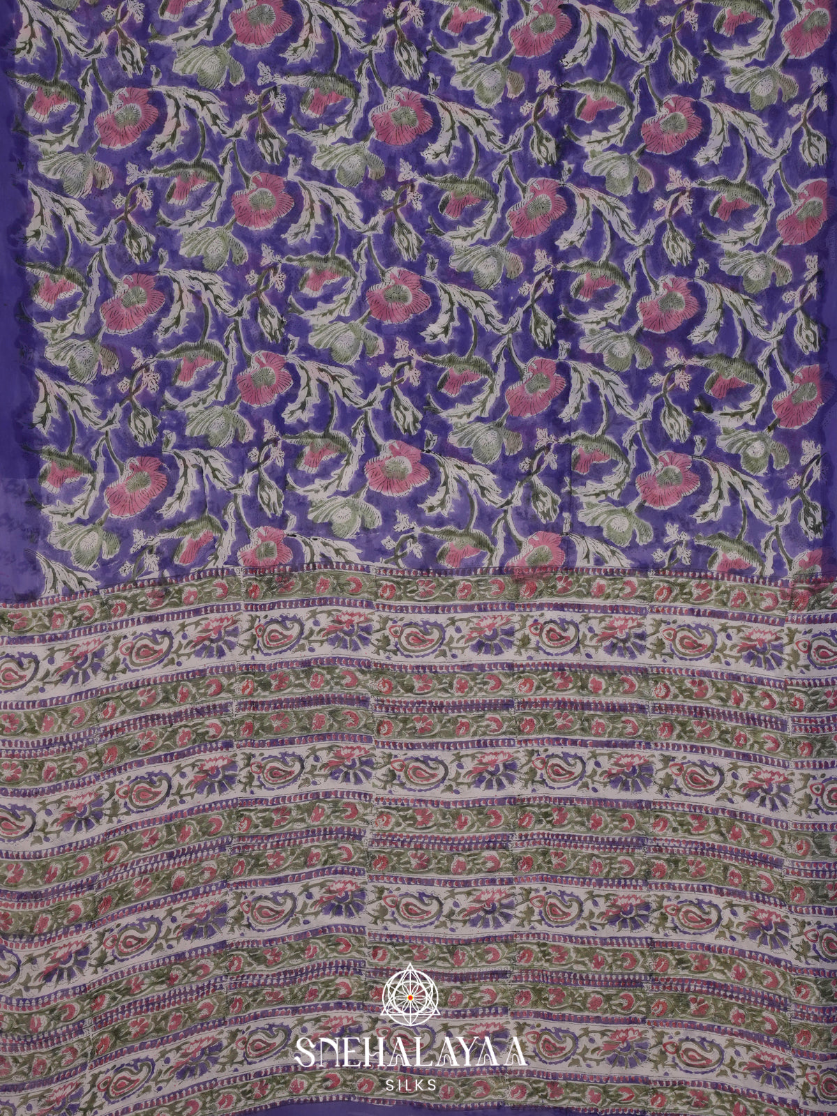Purple Georgette Saree