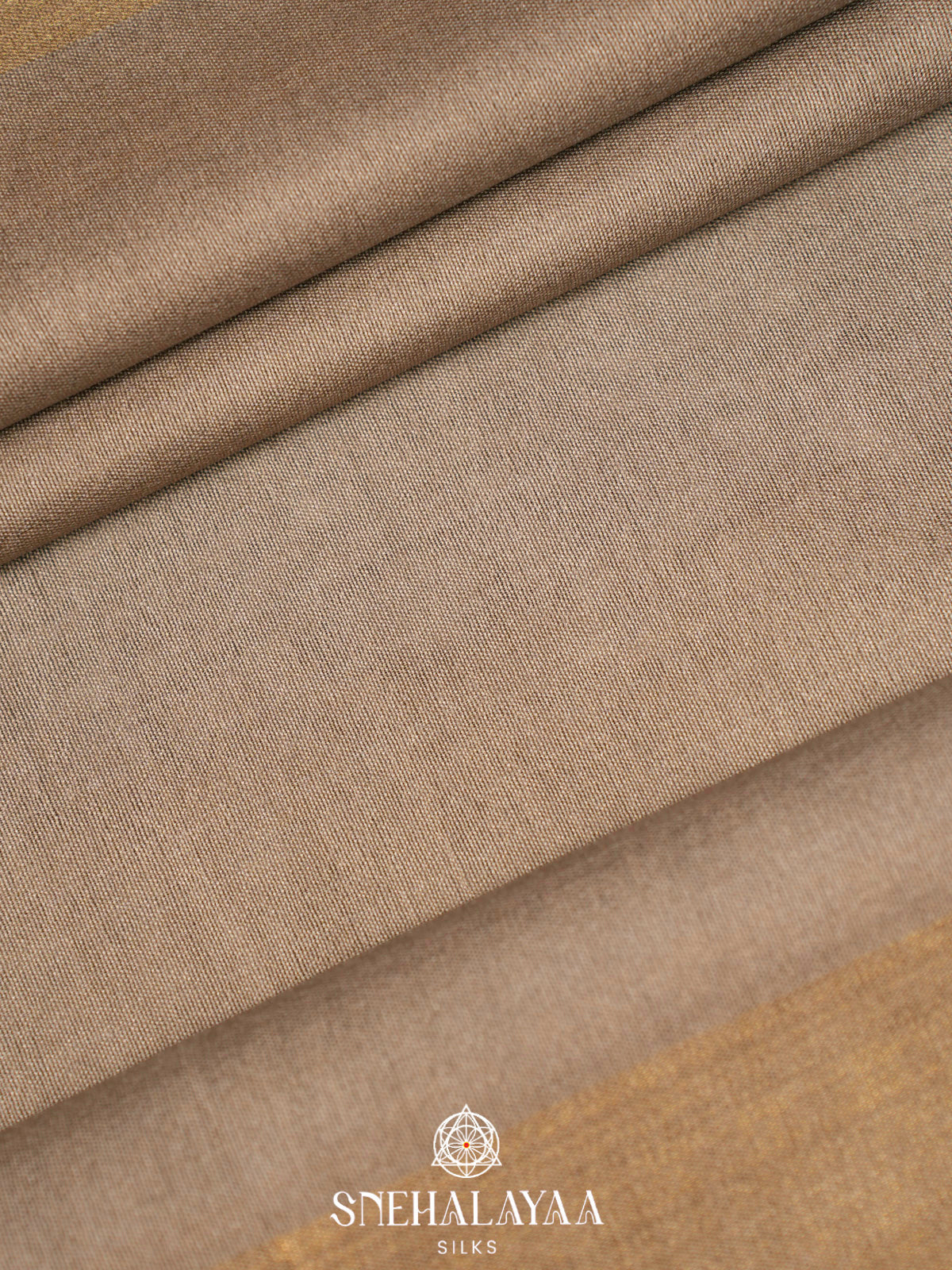 Beige Bamboo Silk Saree