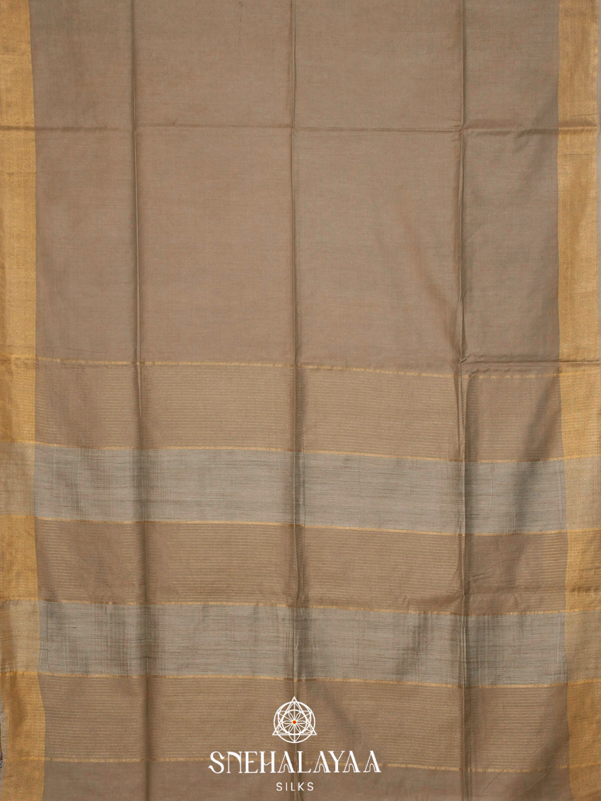 Beige Bamboo Silk Saree