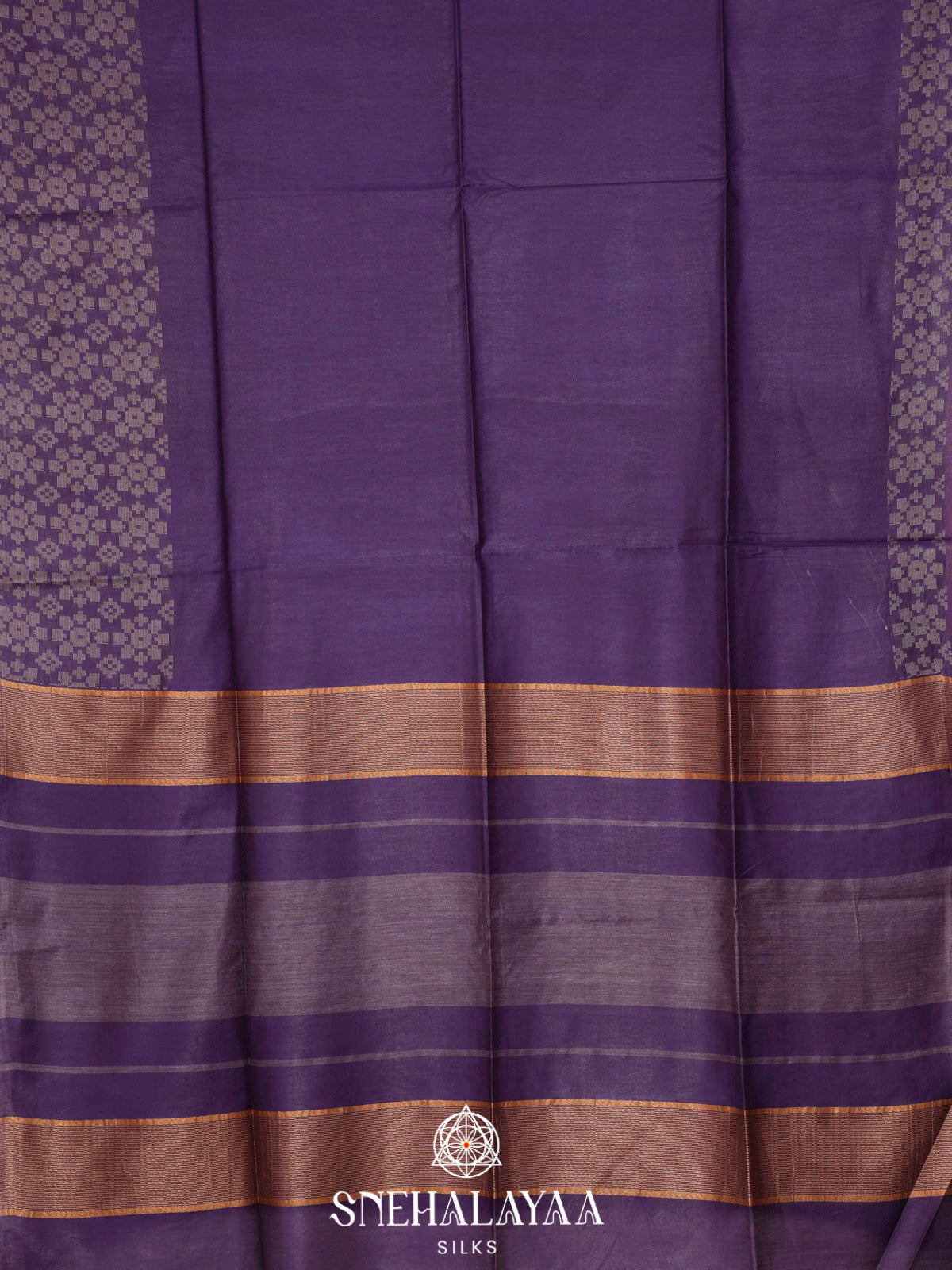 Purple Bamboo Silk Saree