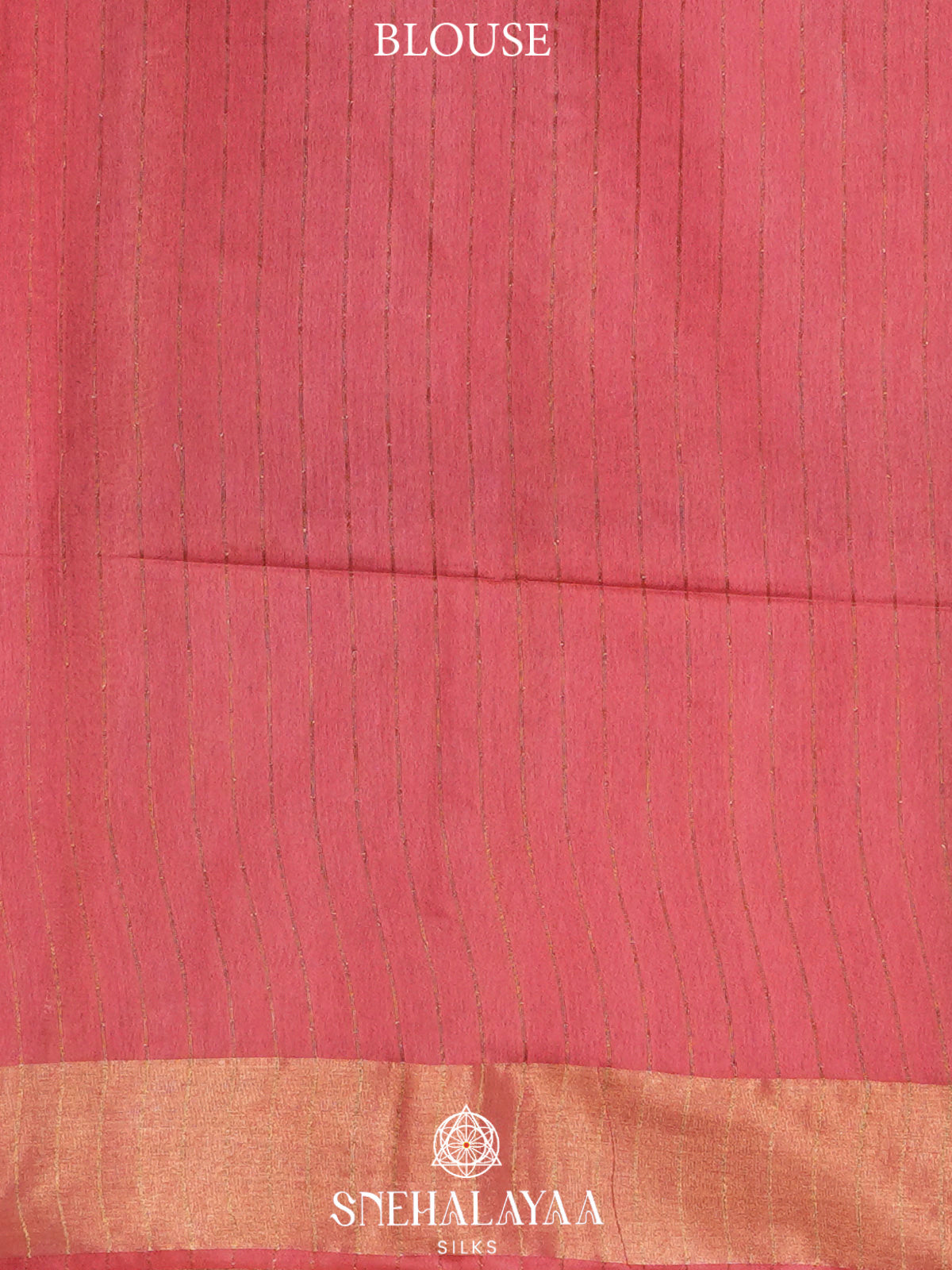Coral Pink Bamboo Silk Saree