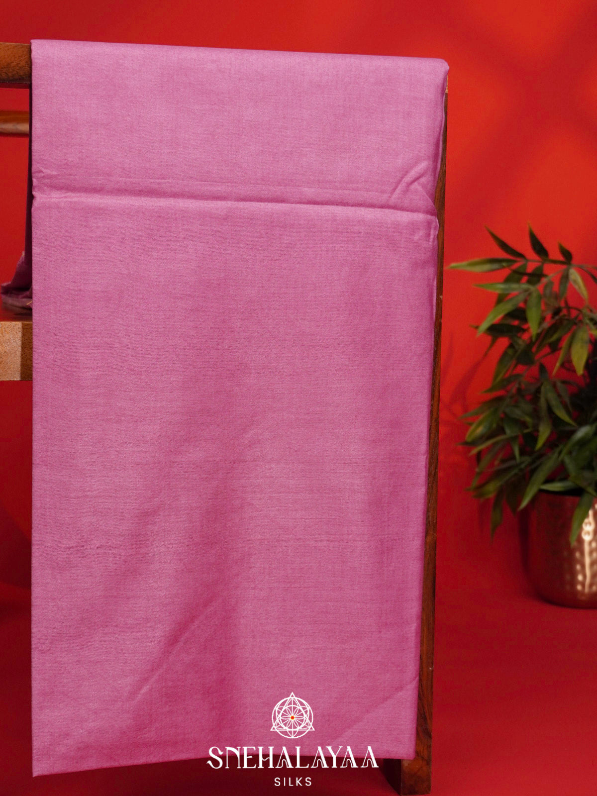 Orchid Pink Bamboo Silk Saree