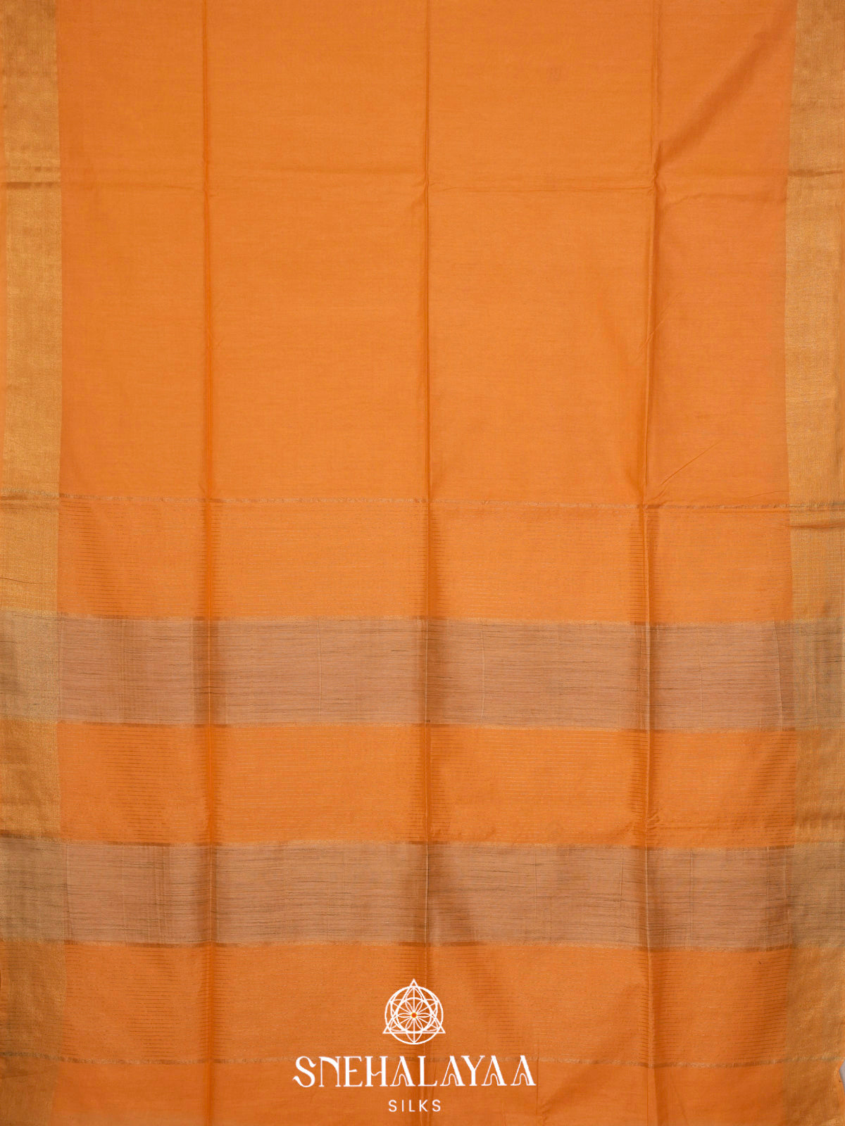 Golden Yellow Bamboo Silk Saree