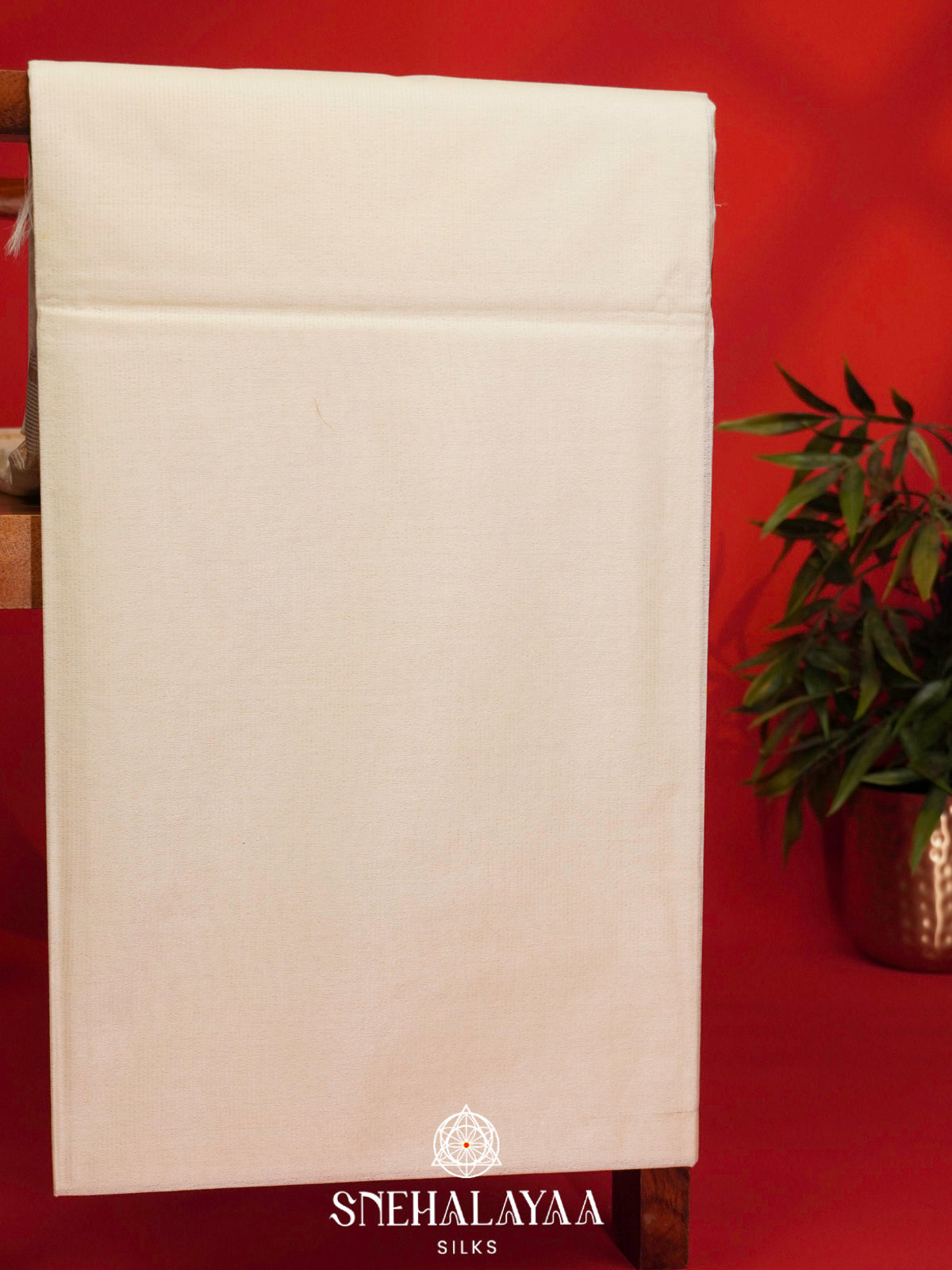 Ivory Bamboo Silk Saree