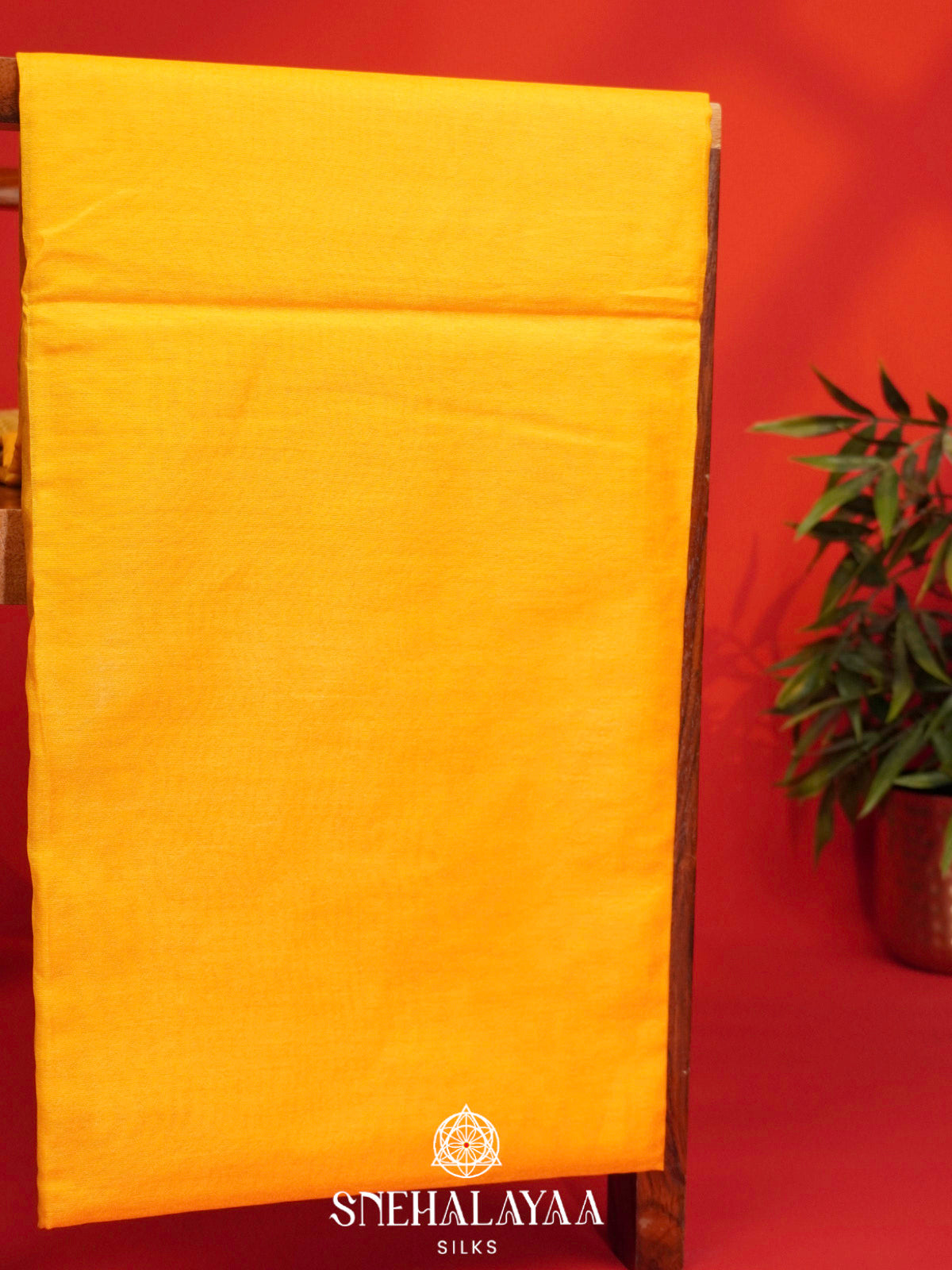 Yellow Bamboo Silk Saree