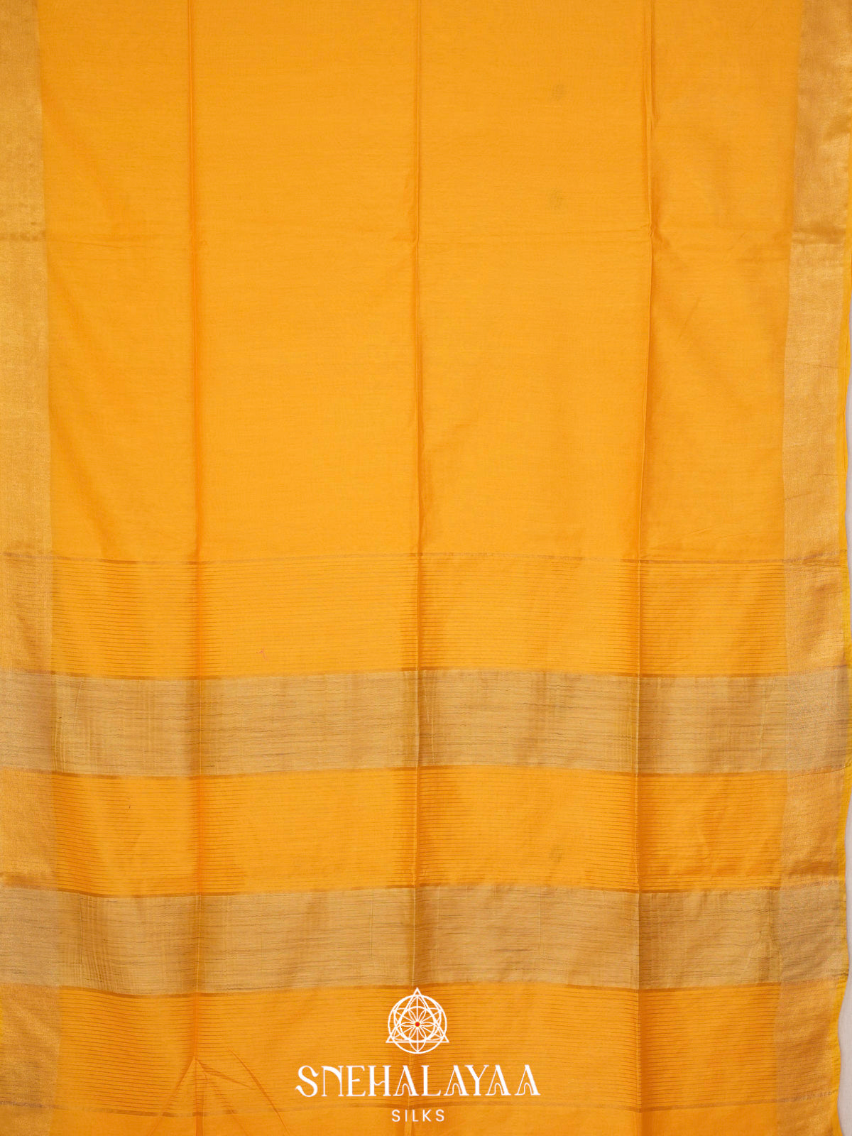 Yellow Bamboo Silk Saree
