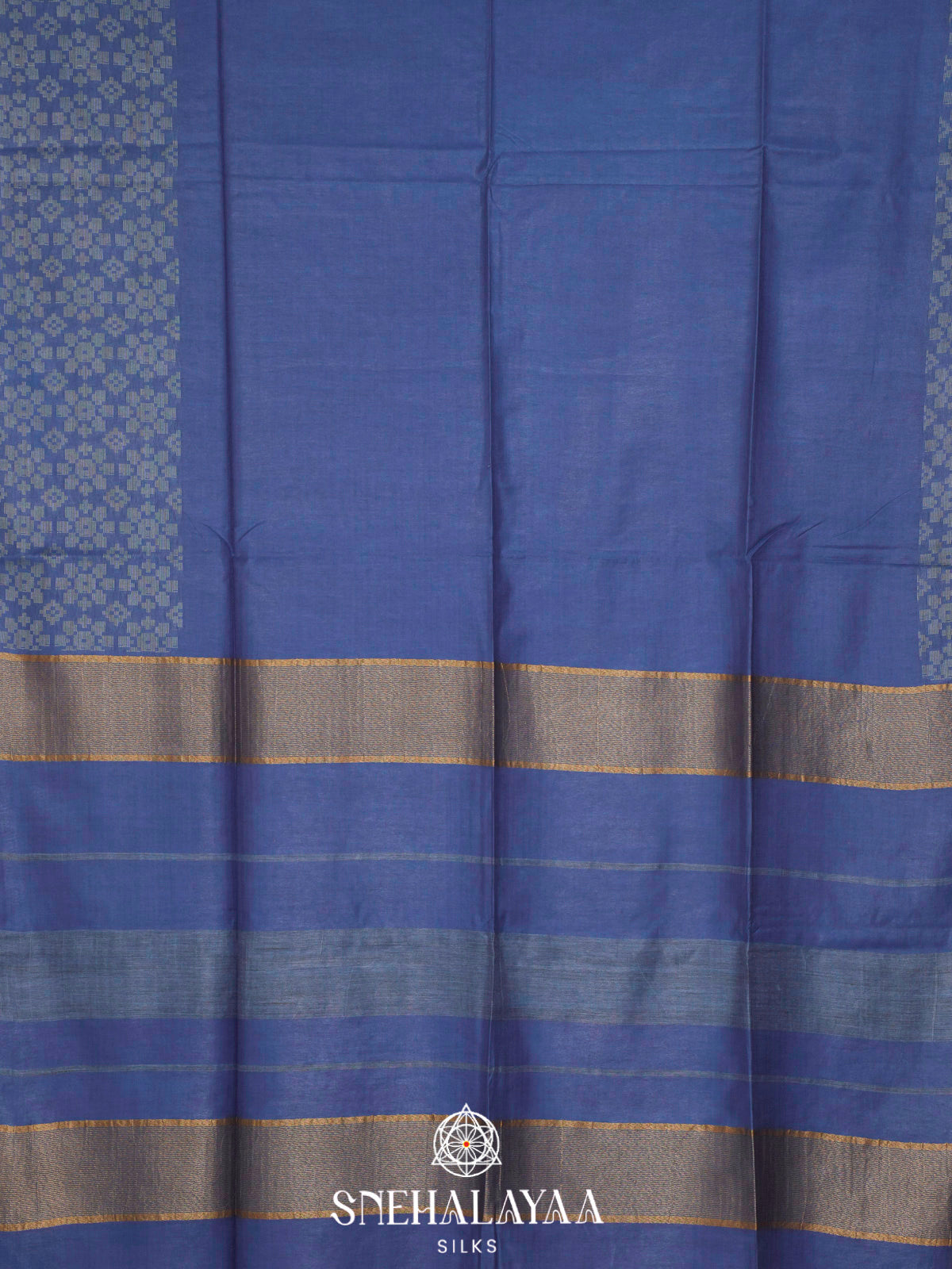 Blue Bamboo Silk Saree