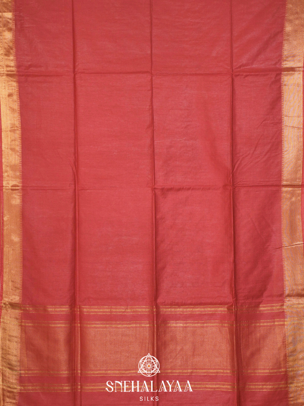 Coral Bamboo Silk Saree