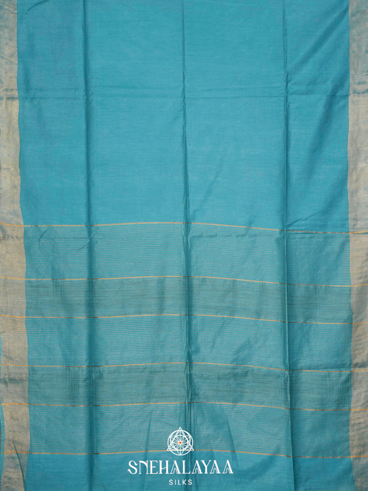 Blue Bamboo Silk Saree