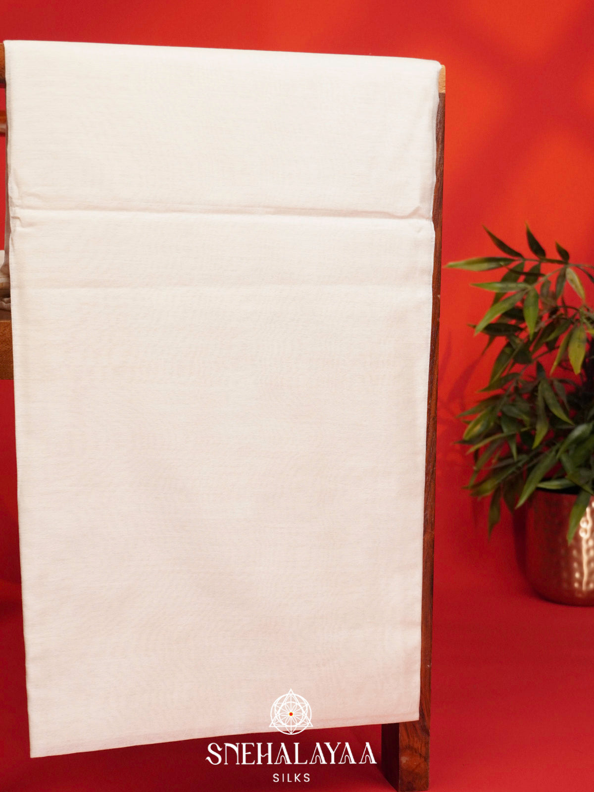 Ivory Bamboo Silk Saree