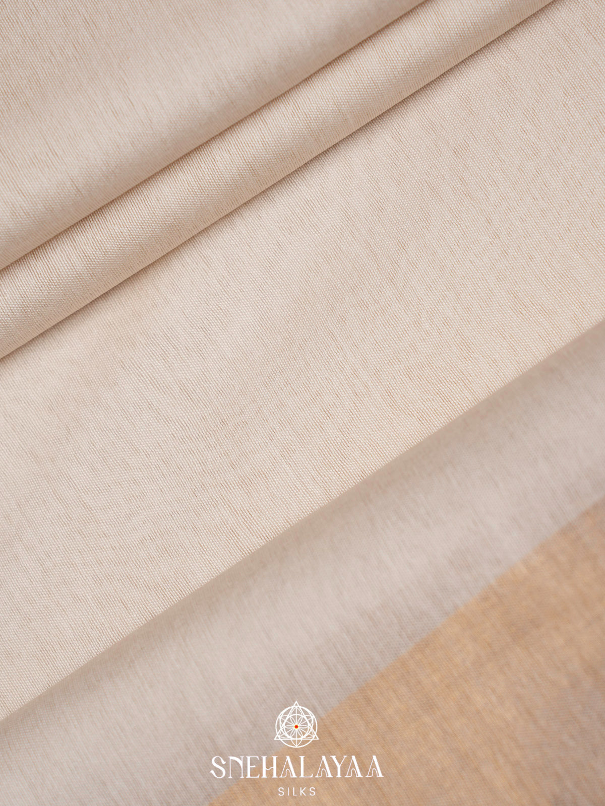 Ivory Bamboo Silk Saree