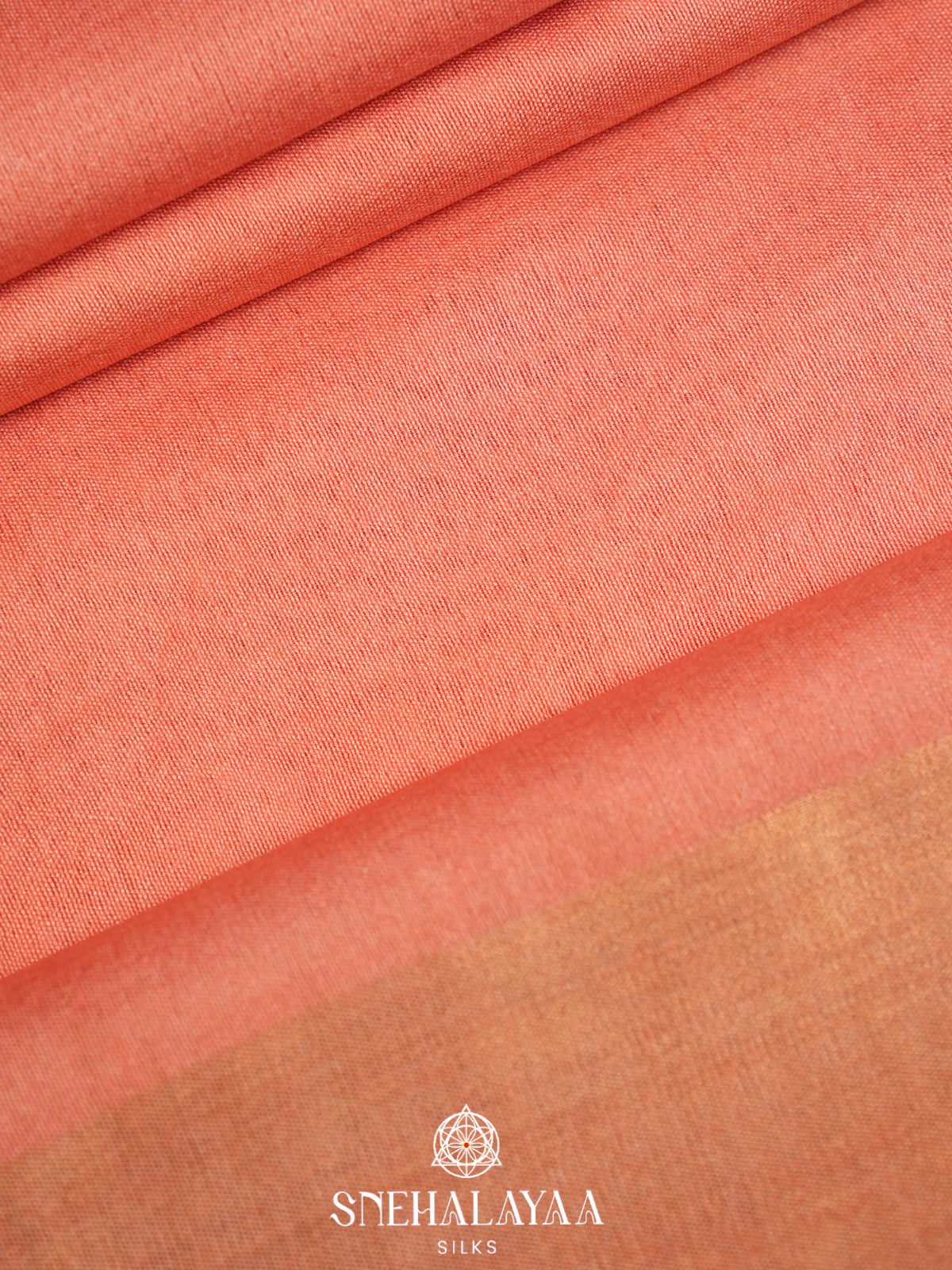 Peach Bamboo Silk Saree