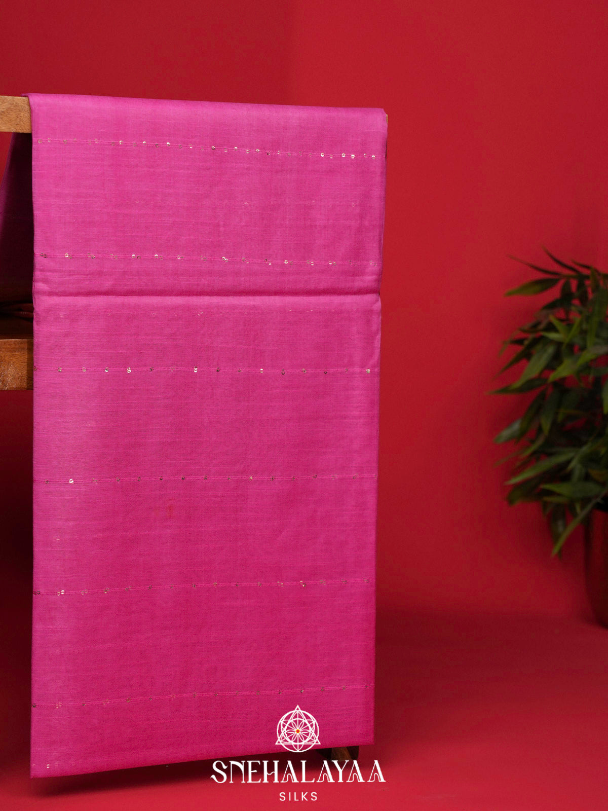 Pink Bamboo Silk Saree
