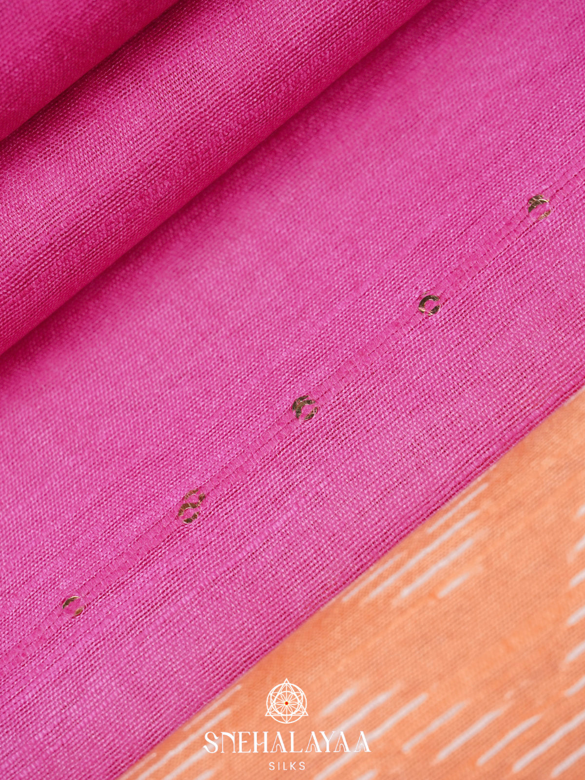 Pink Bamboo Silk Saree