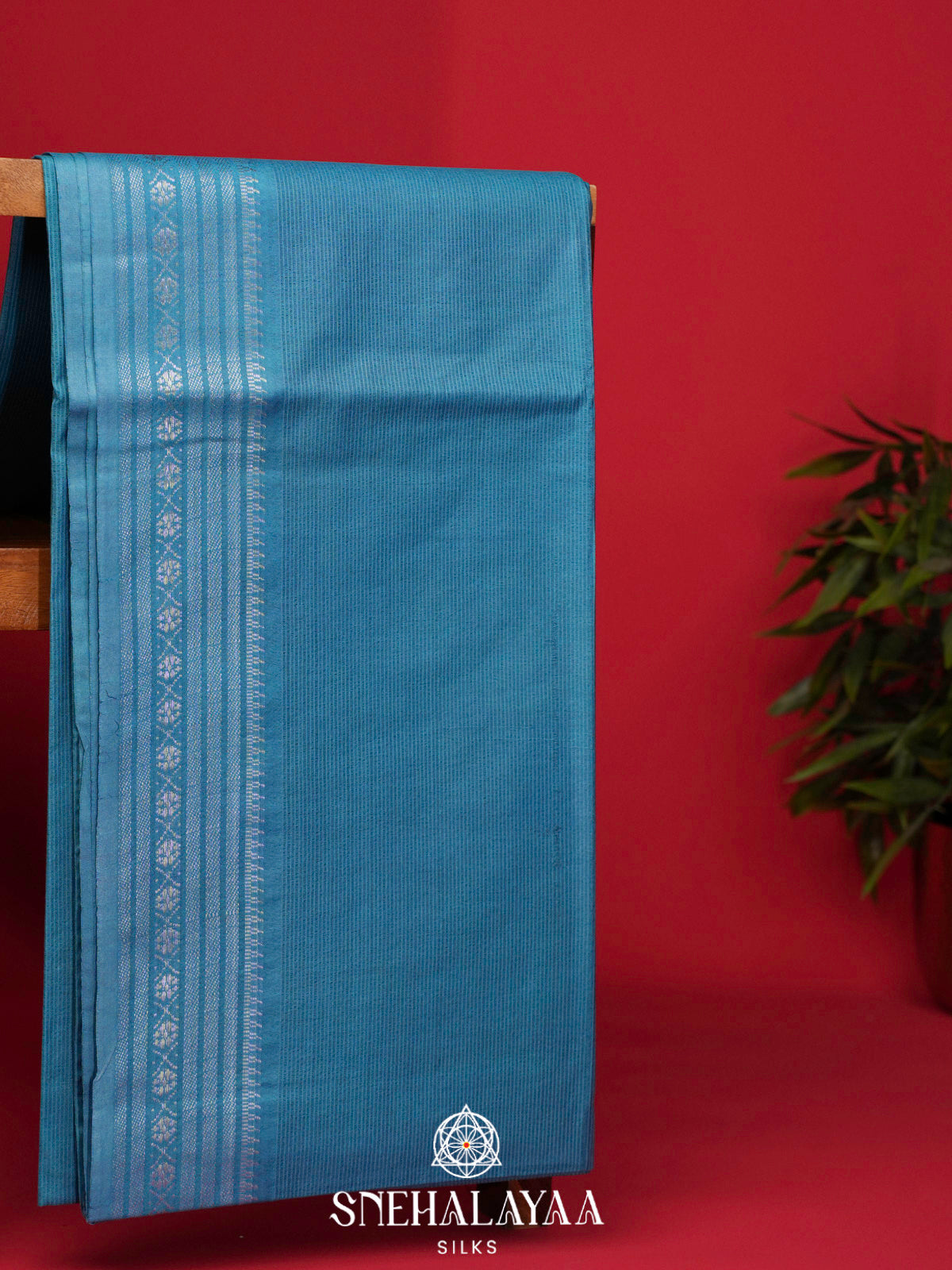 Blue Bamboo Silk Saree