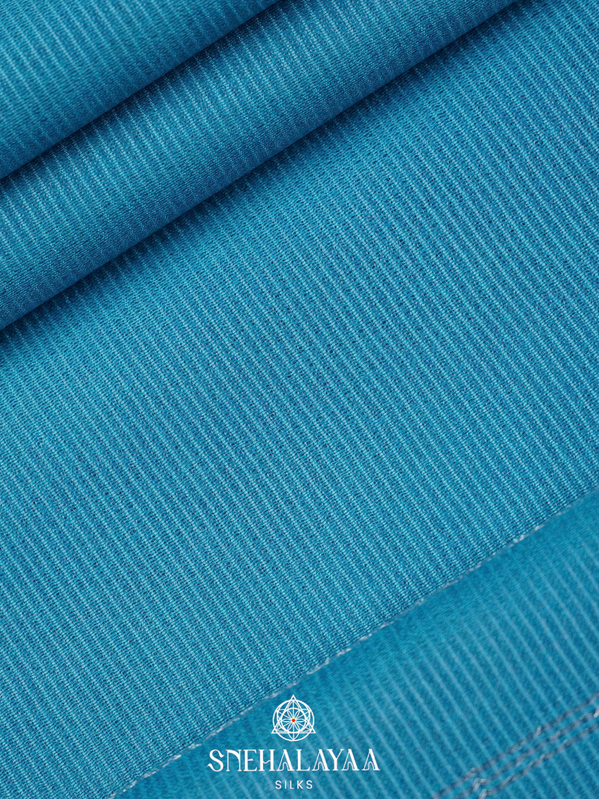 Blue Bamboo Silk Saree
