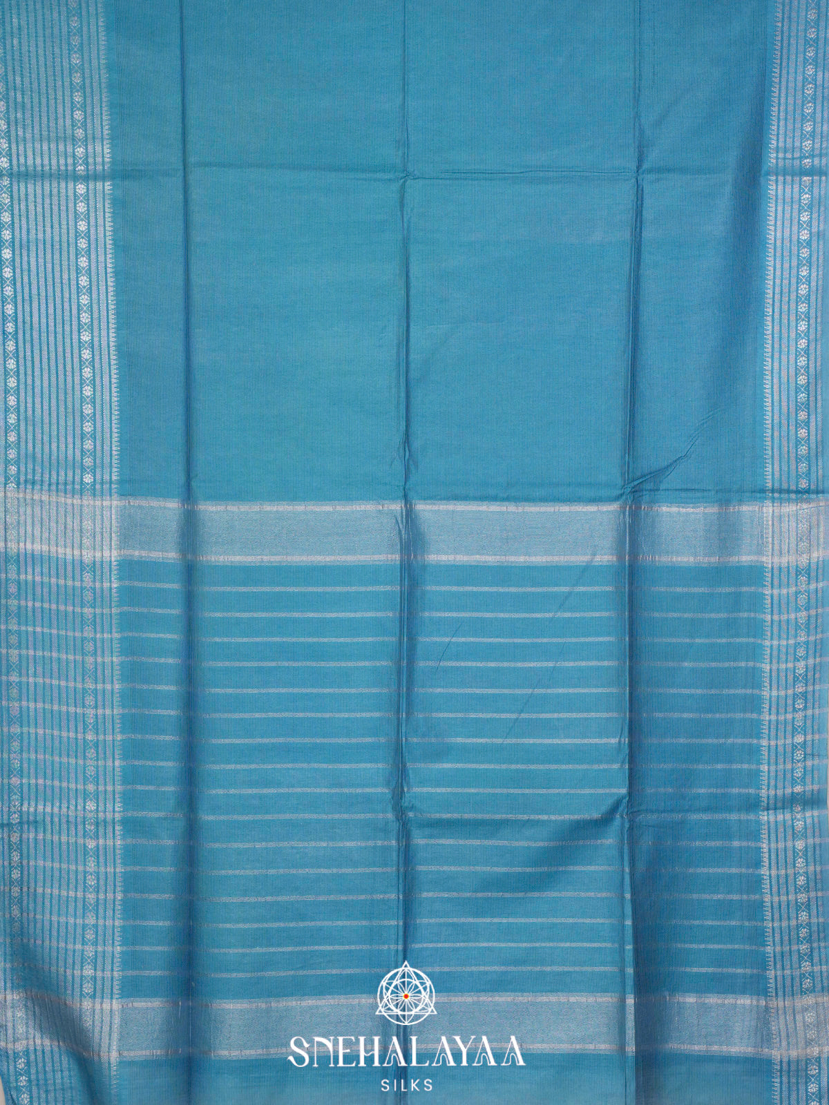 Blue Bamboo Silk Saree