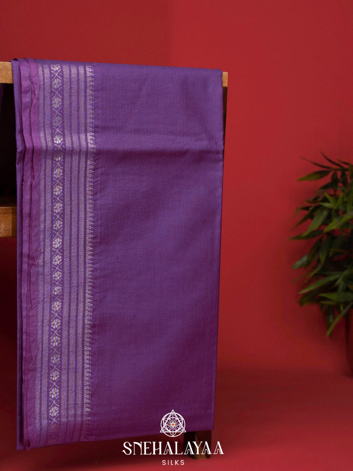 Violet Bamboo Silk Saree