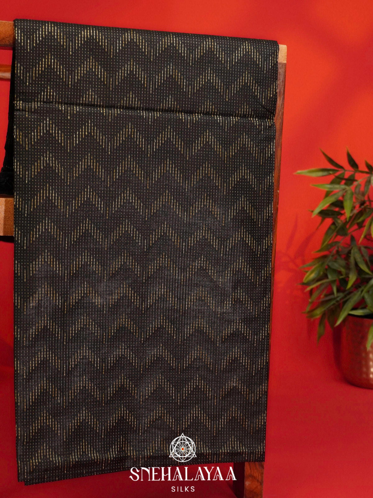 Black Bamboo Silk Saree