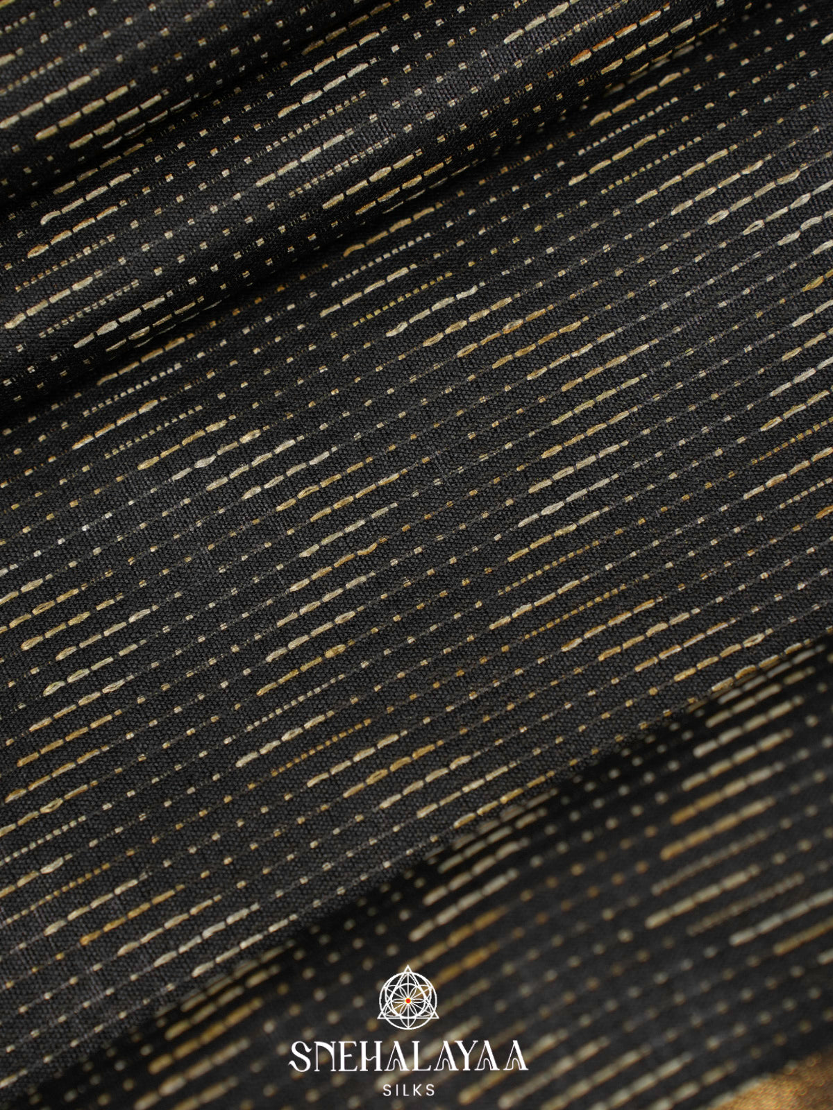 Black Bamboo Silk Saree
