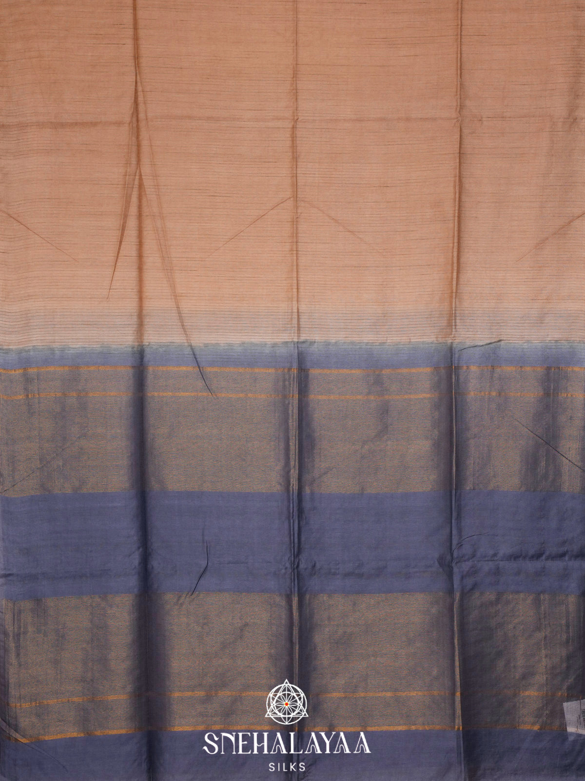 Beige Bamboo Silk Saree