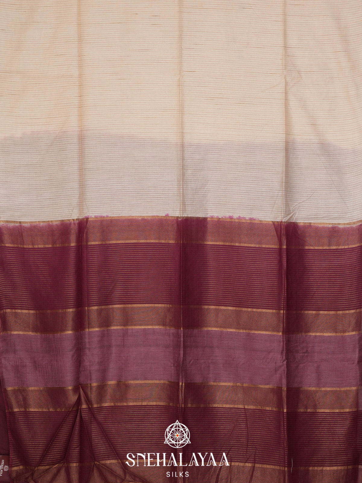 Ivory Bamboo Silk Saree