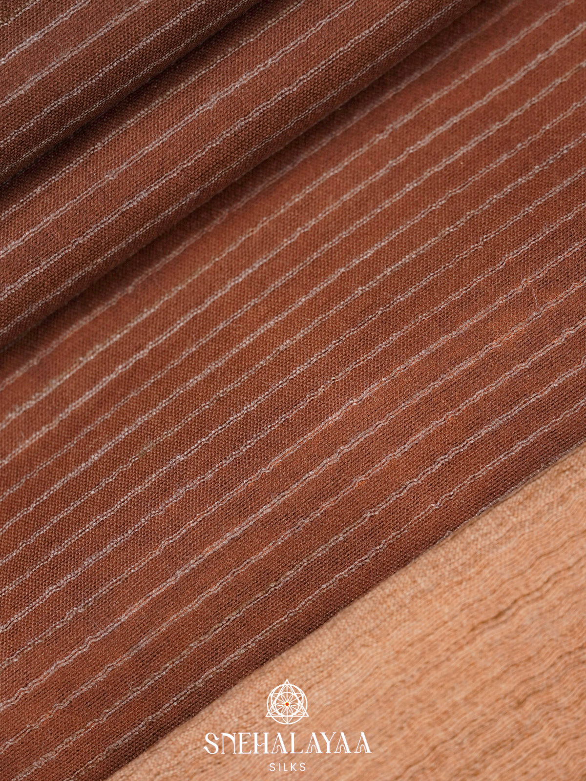Brown Bamboo Silk Saree