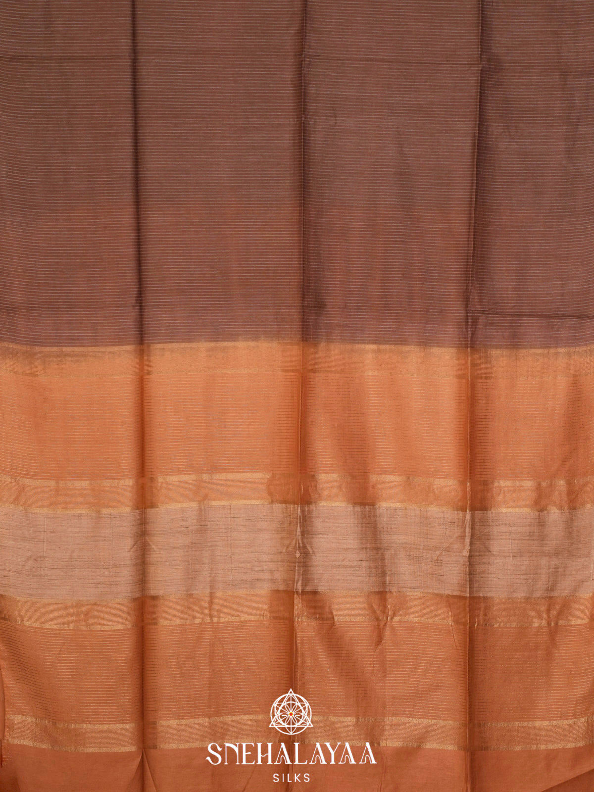 Brown Bamboo Silk Saree