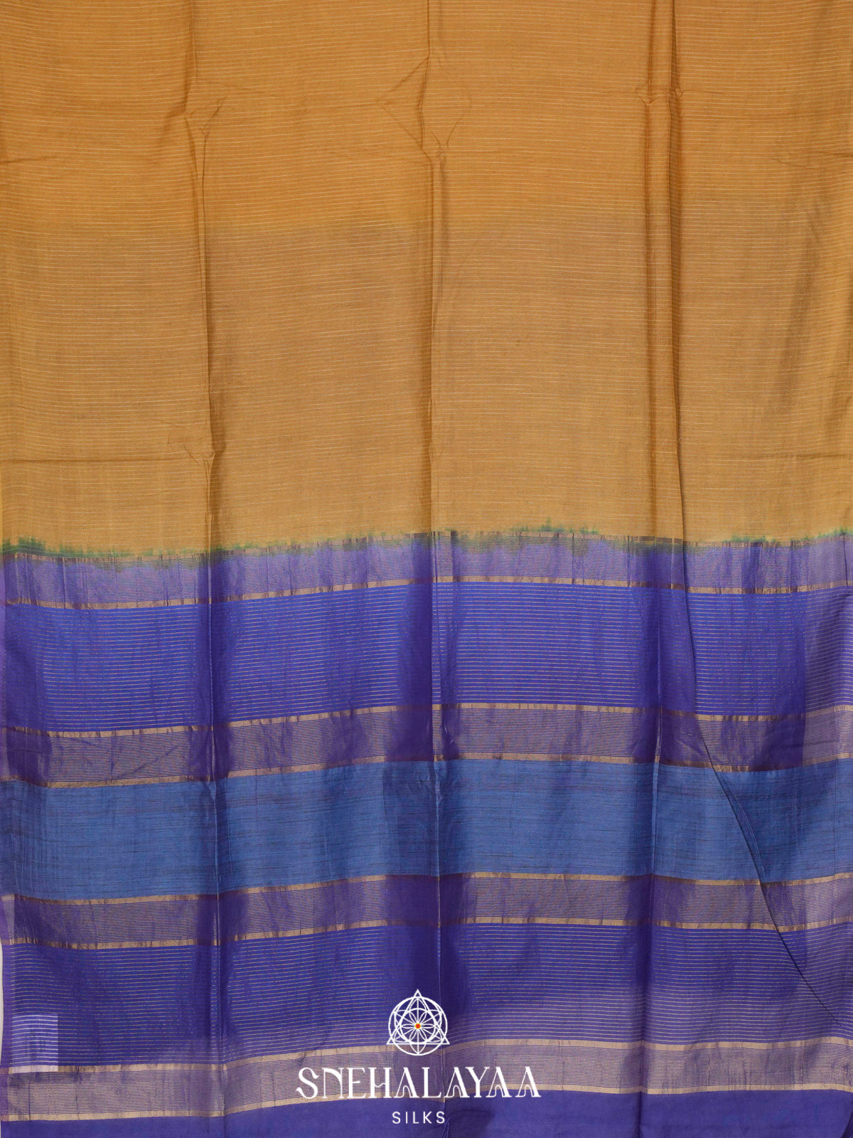 Mustard Gold Bamboo Silk Saree